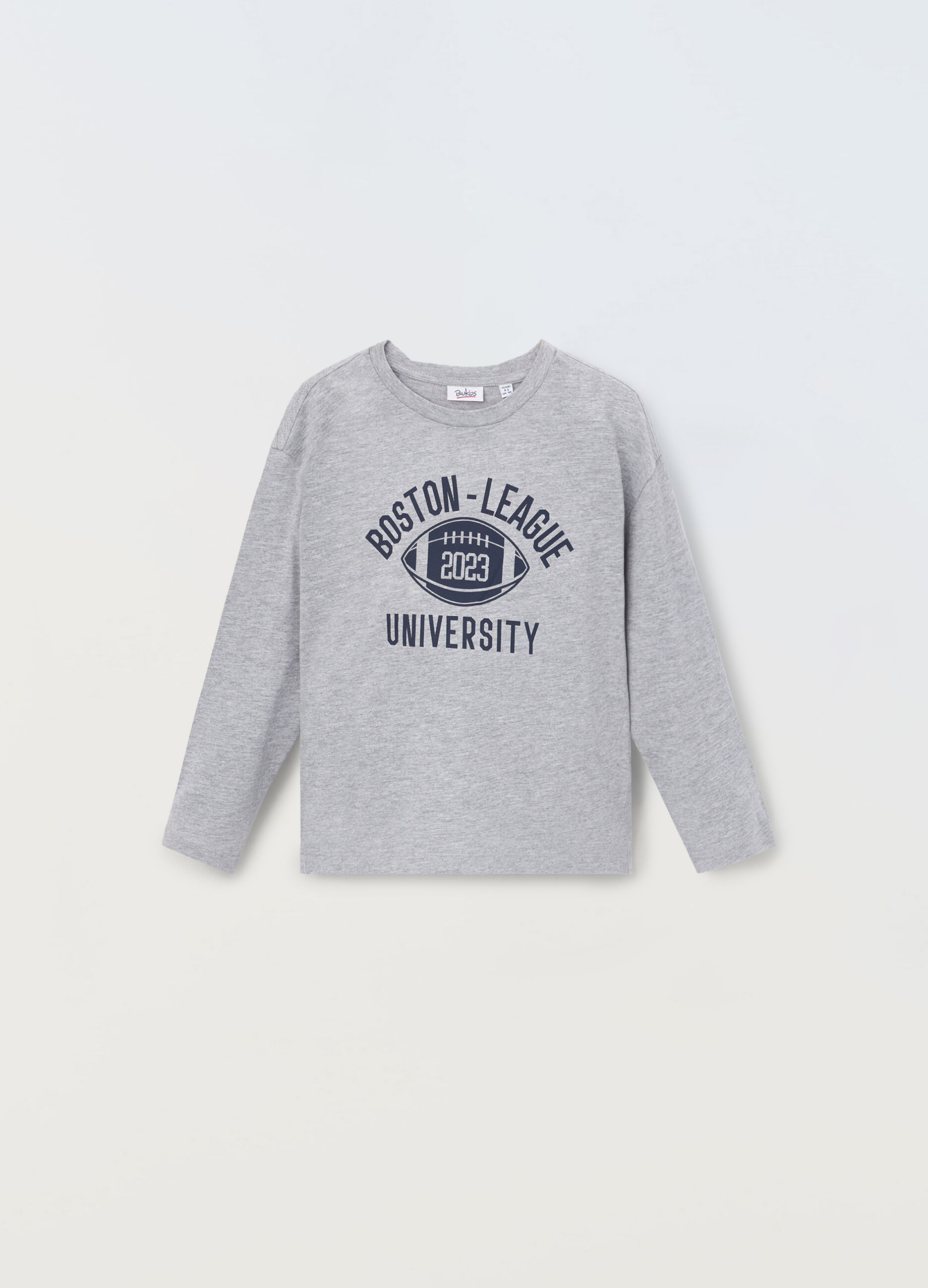 T-shirt in jersey di cotone mélange bambino_0