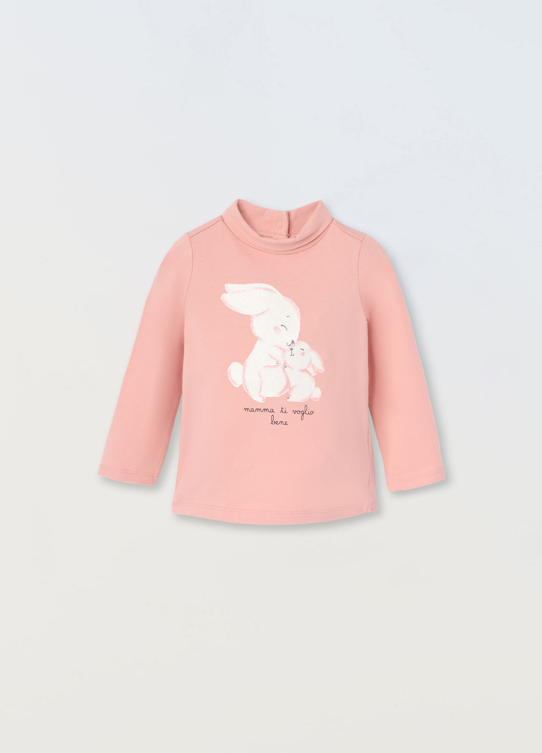 T-shirt in cotone stretch neonata_0