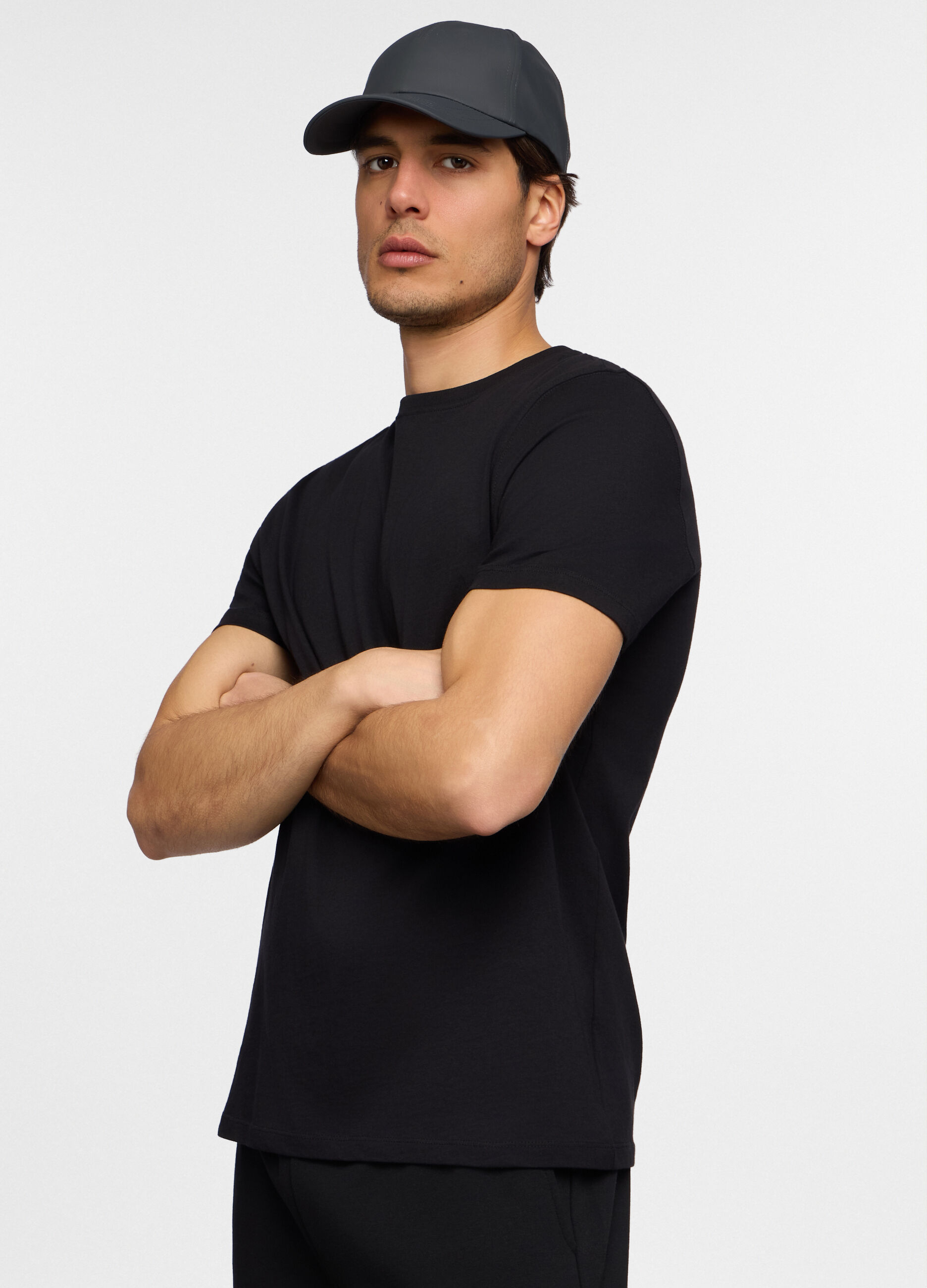 T-shirt girocollo in jersey di cotone uomo