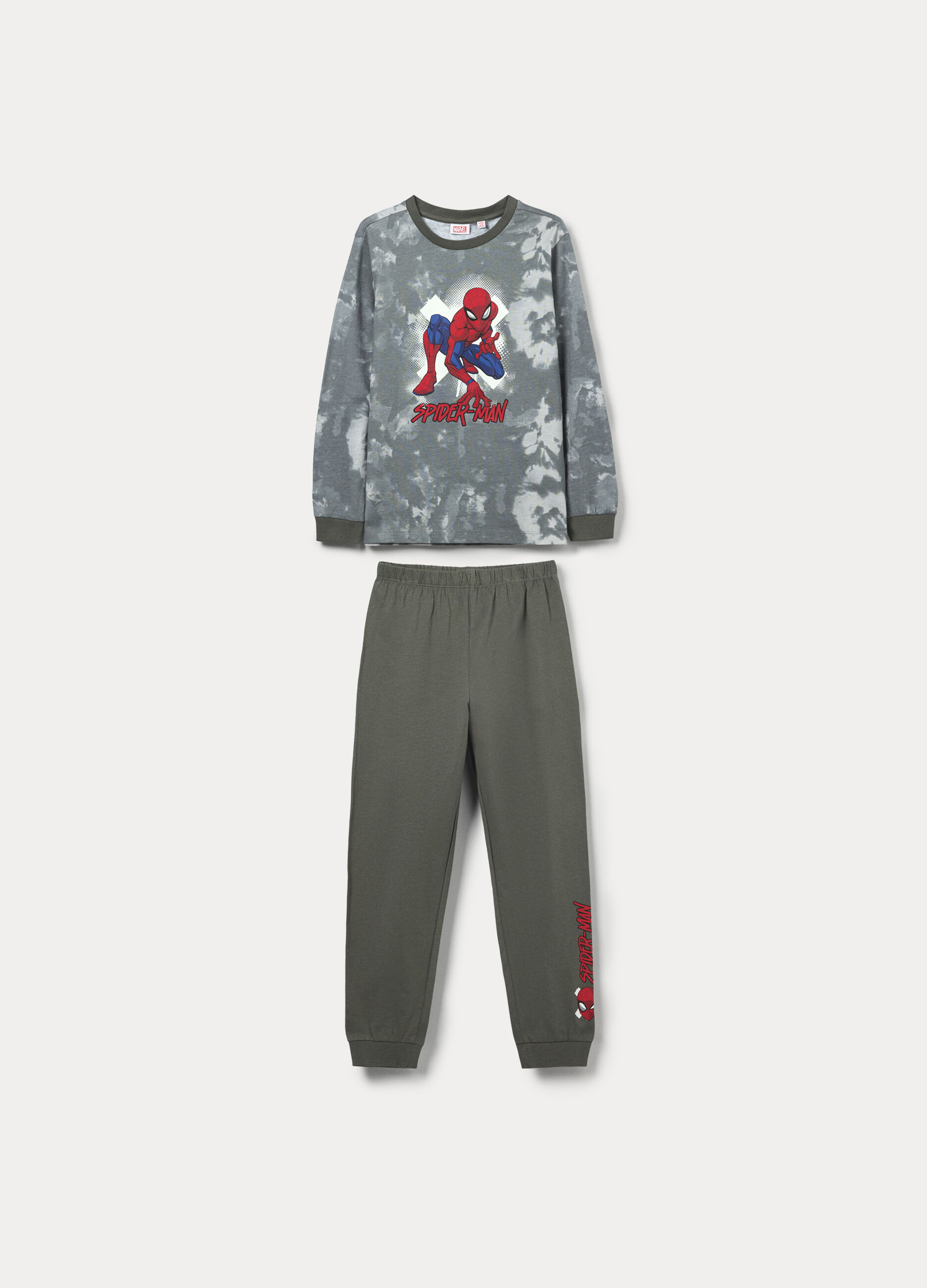Set pigiama lungo Spiderman in jersey di puro cotone bambino_0