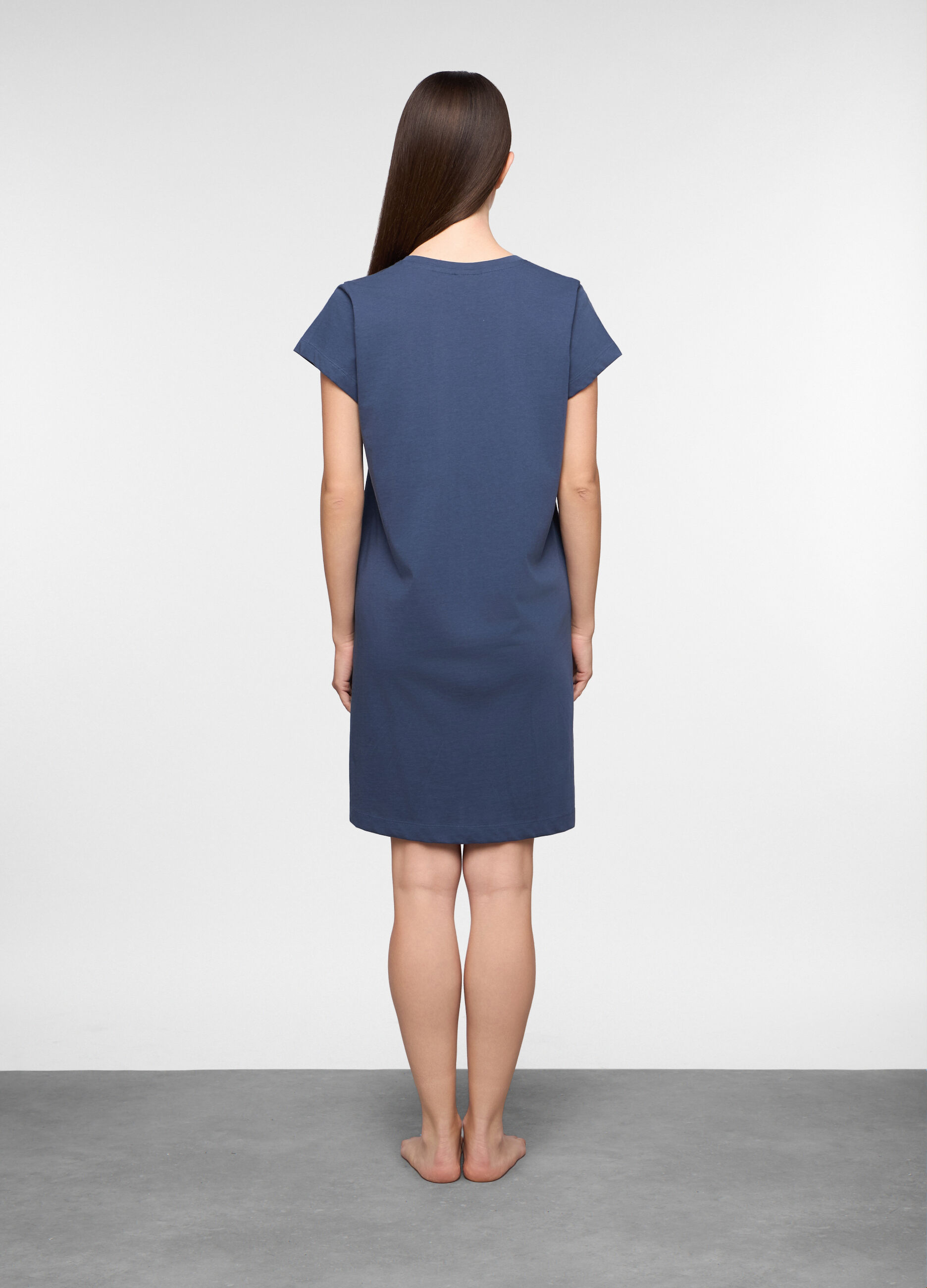 Camicia da notte in jersey di puro cotone donna_1