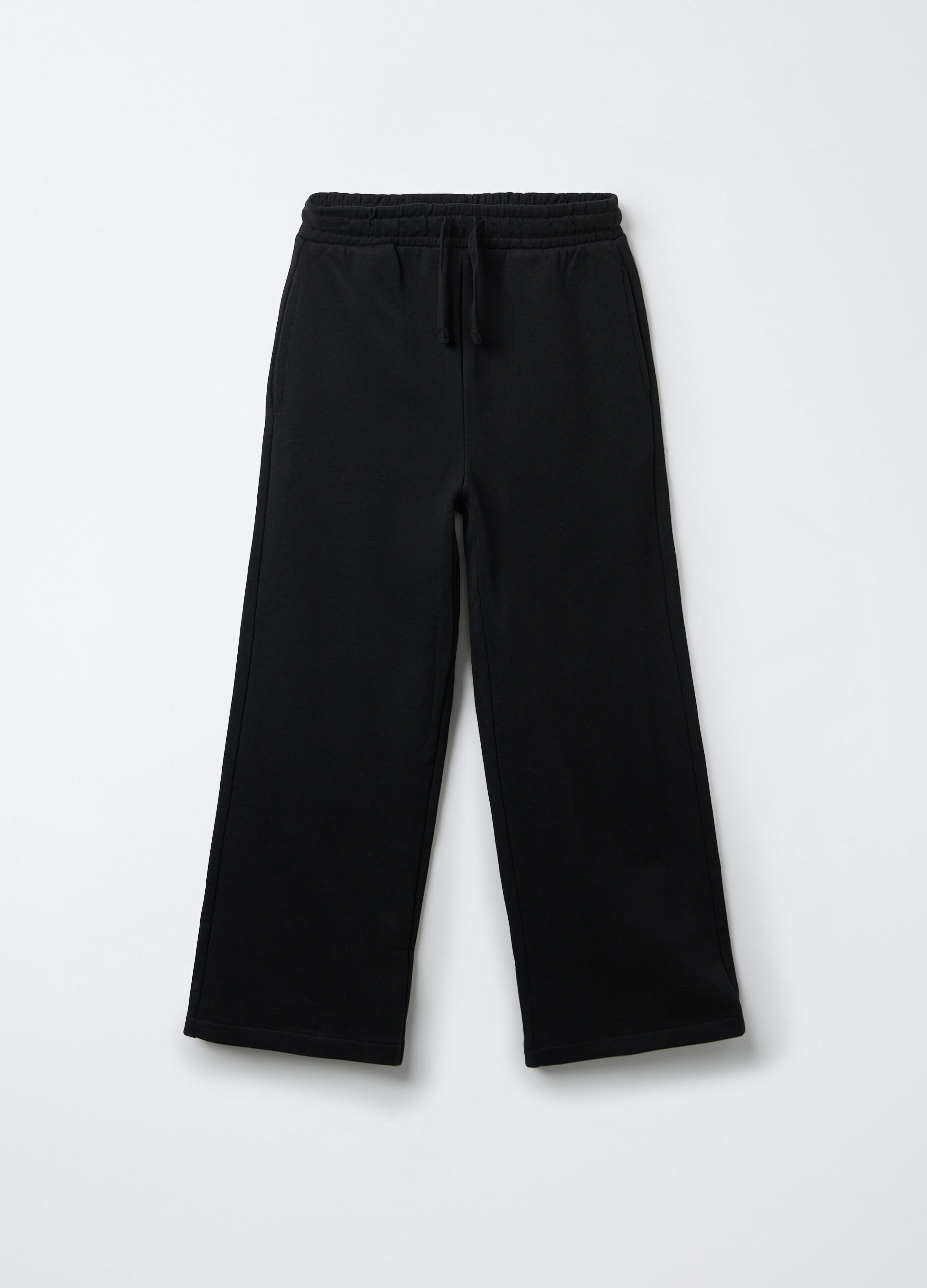 Jogger in cotone garzato Wide Leg ragazza_0
