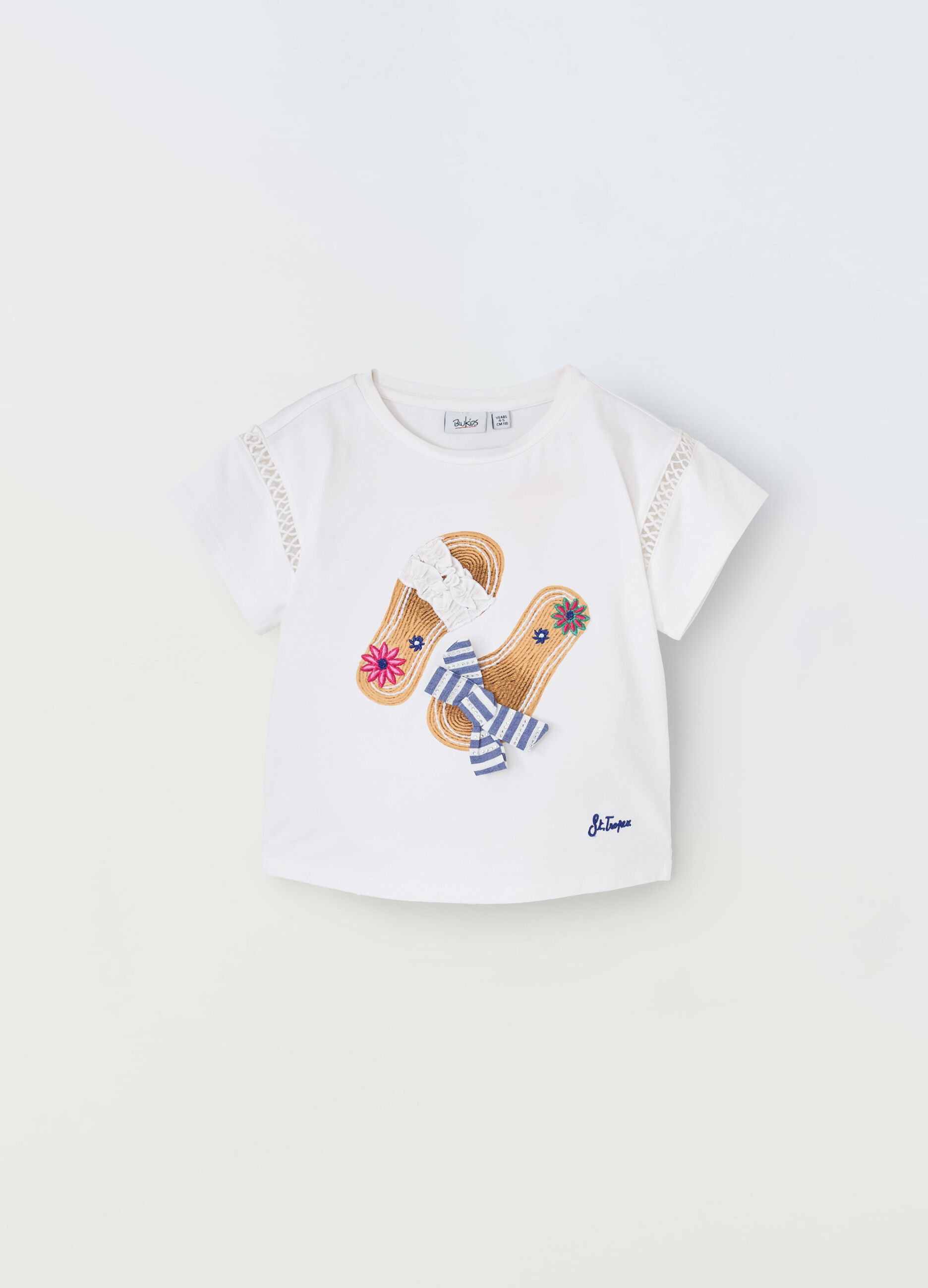 T-shirt in jersey di puro cotone bambina_0