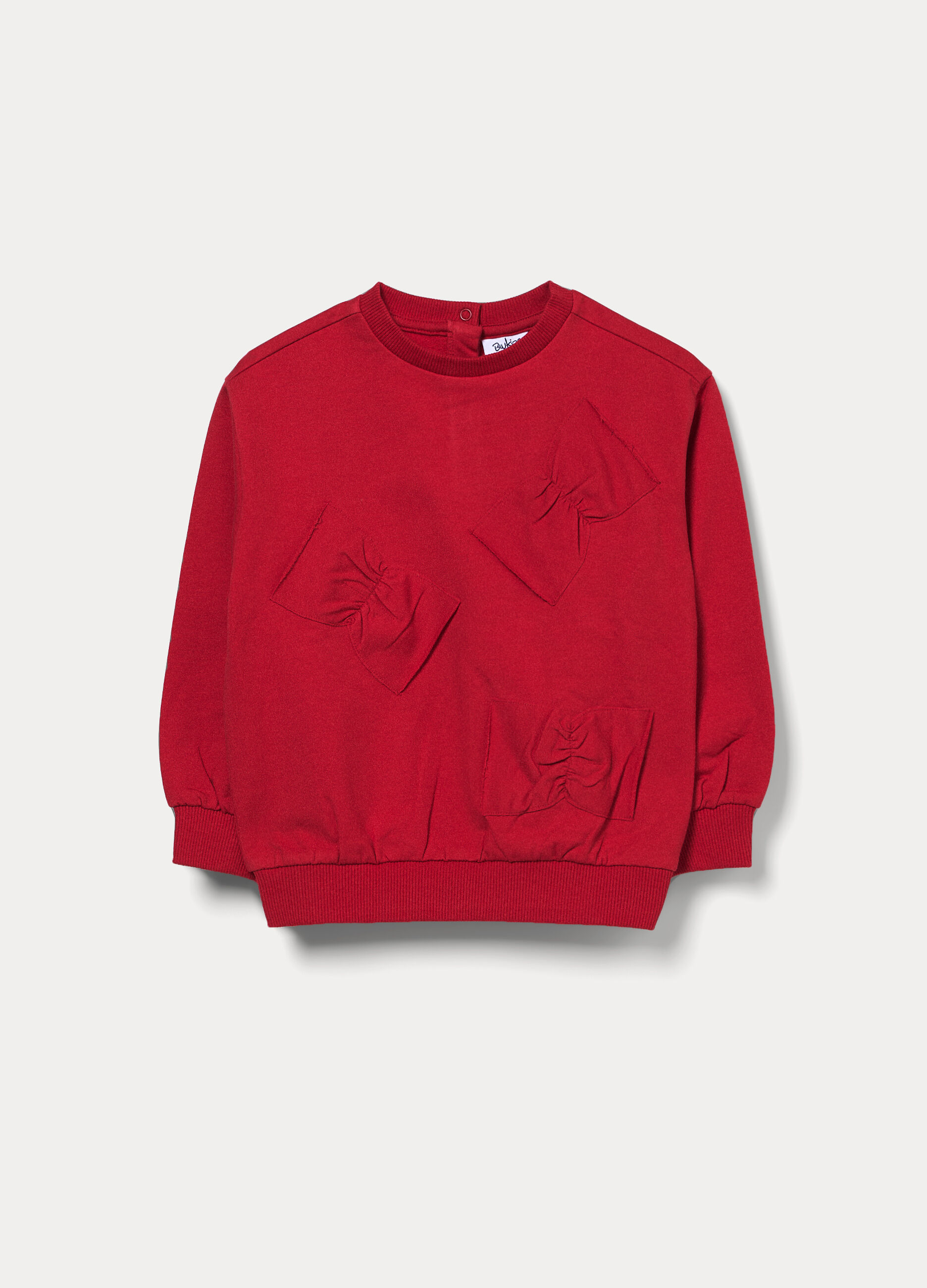 Felpa girocollo in french terry stretch bimba_0