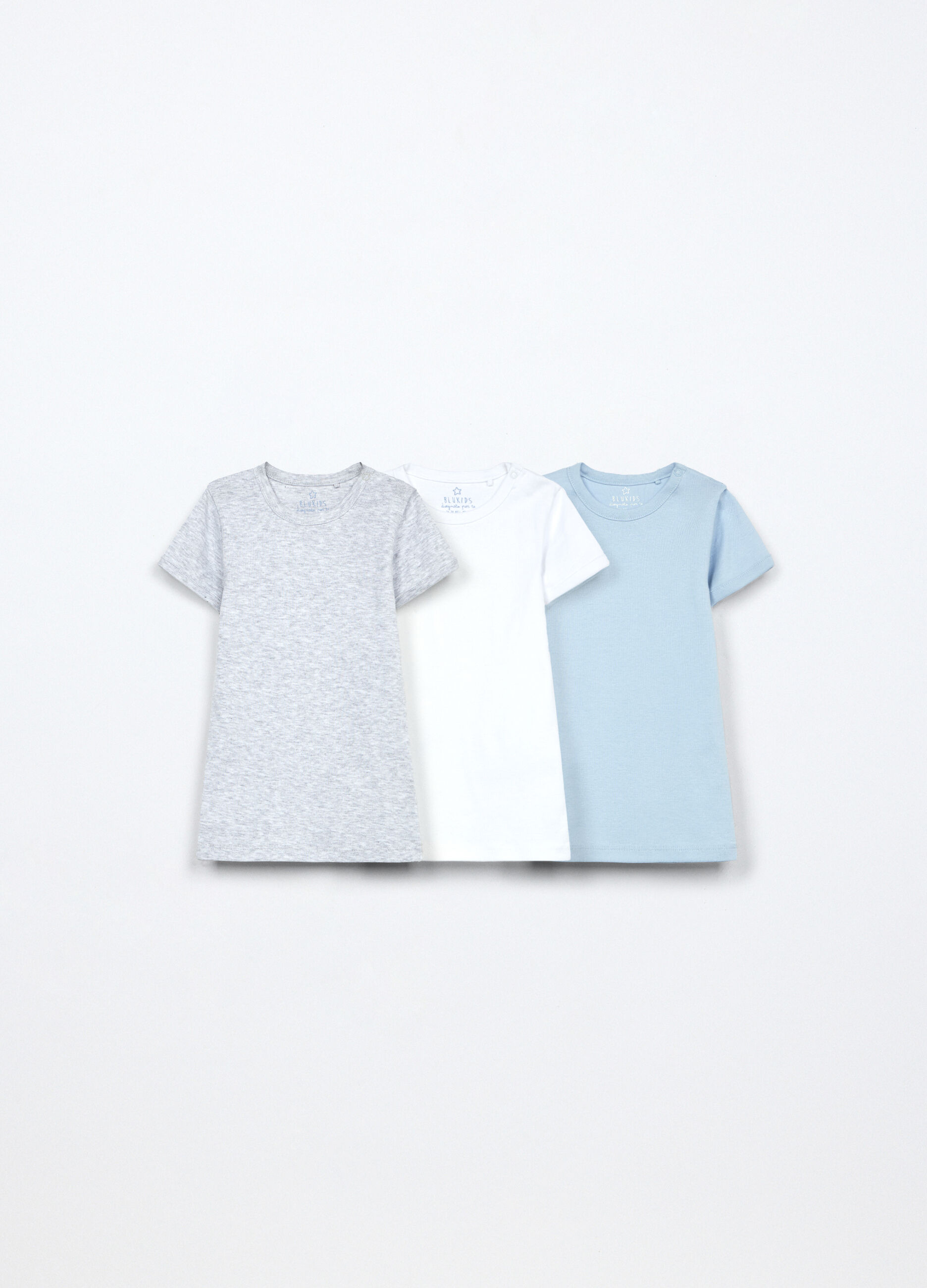 Pack 3 magliette intime in interlock di puro cotone neonato_0