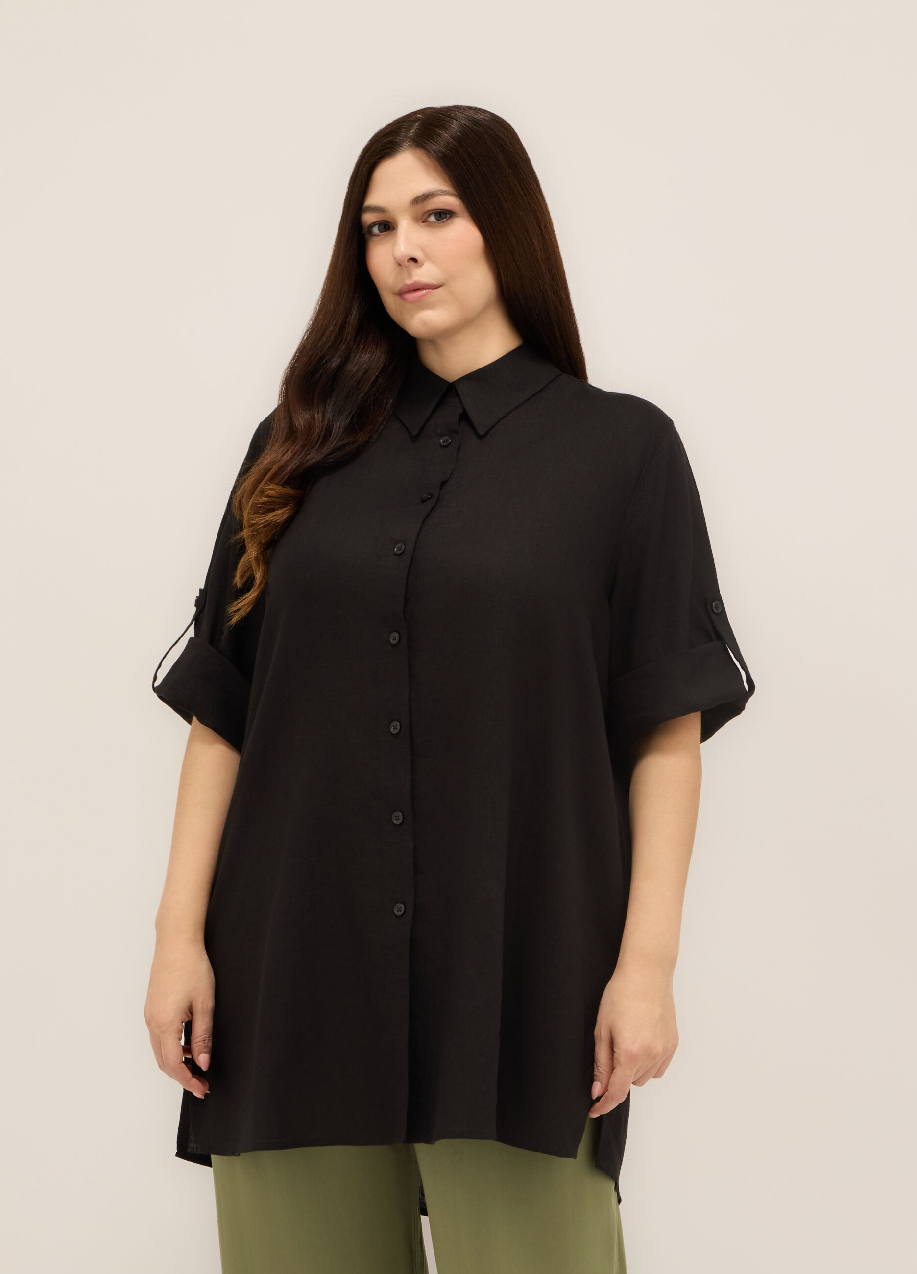 Camicia misto lino donna curvy_0