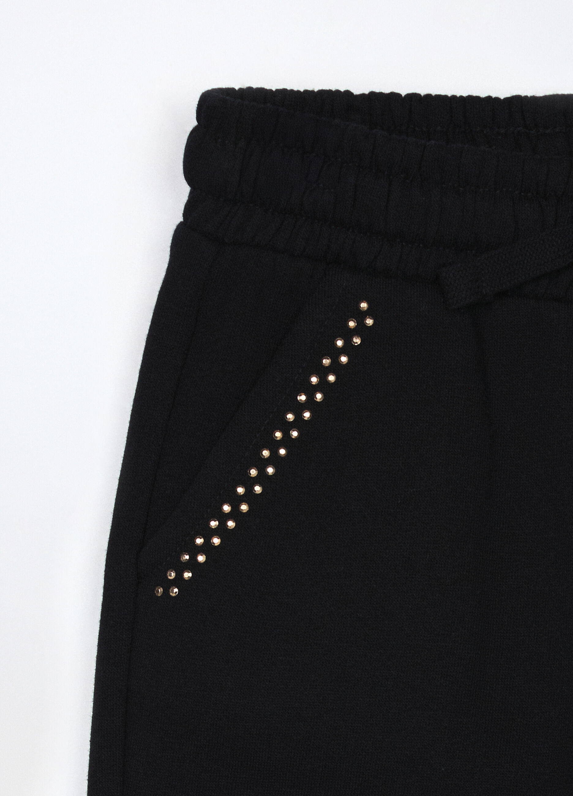 Jogger in puro cotone fleece bambina_2