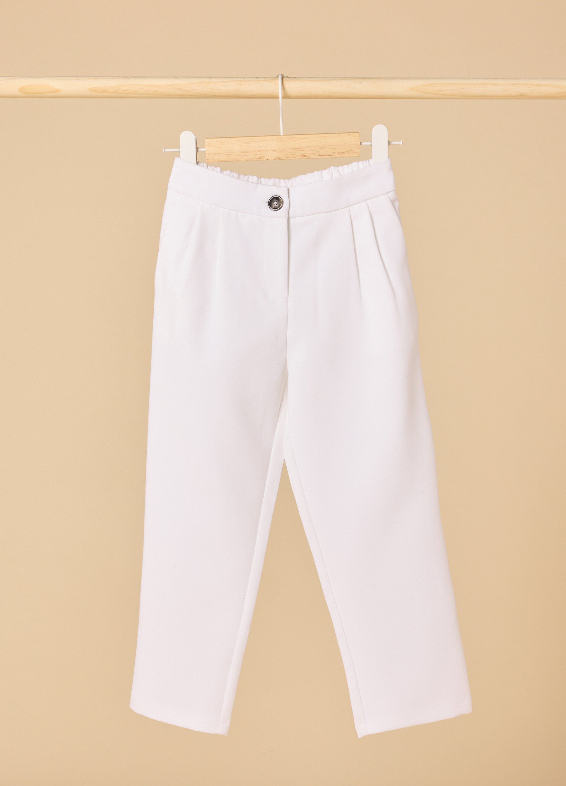 Pantalone IANA in misto viscosa stretch bambina_0