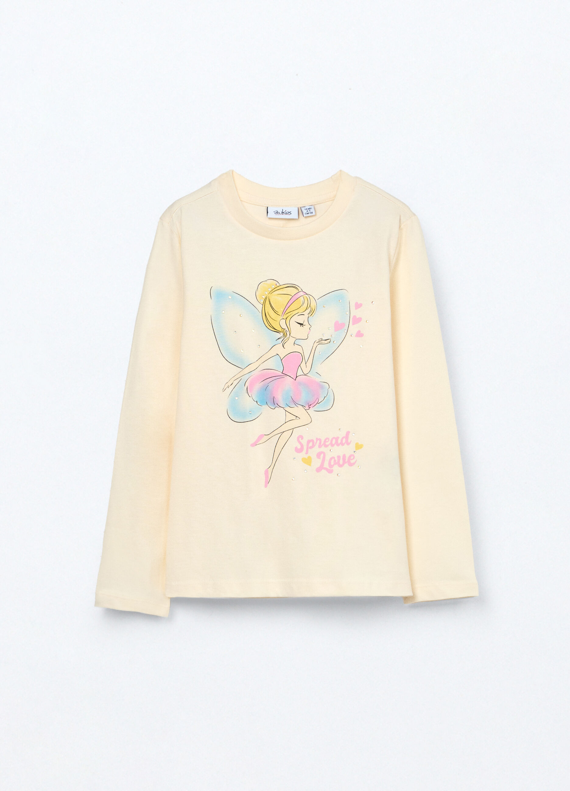 T-shirt in jersey di puro cotone bambina_0