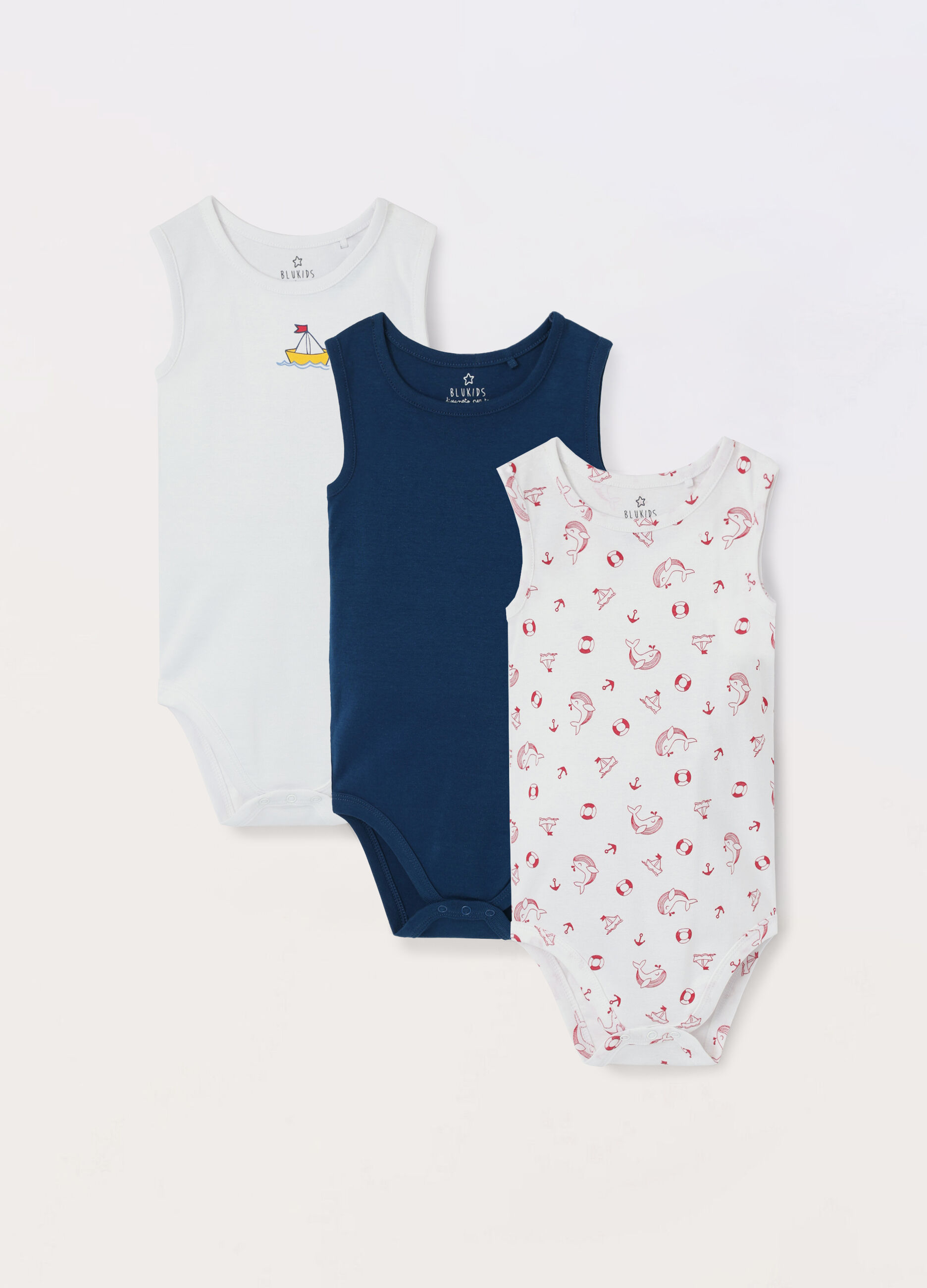Pack 3 body in puro cotone neonato_0