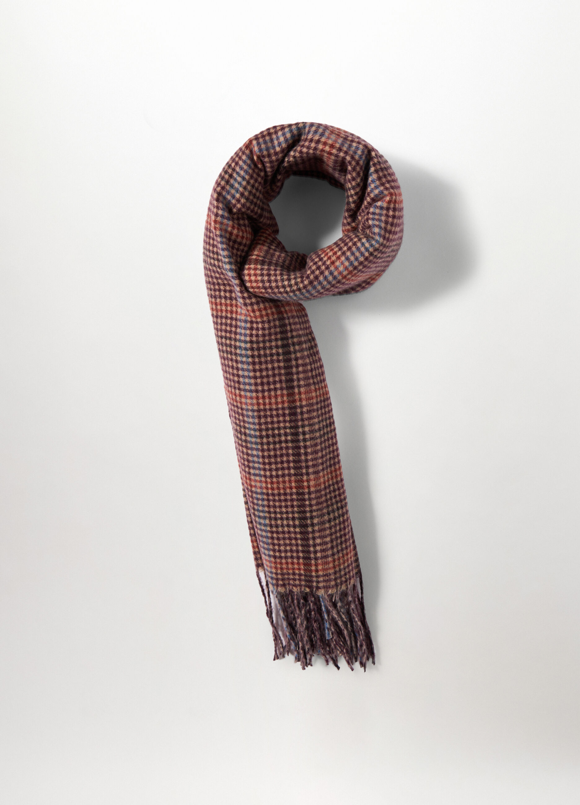 Sciarpa jacquard a quadri donna_1