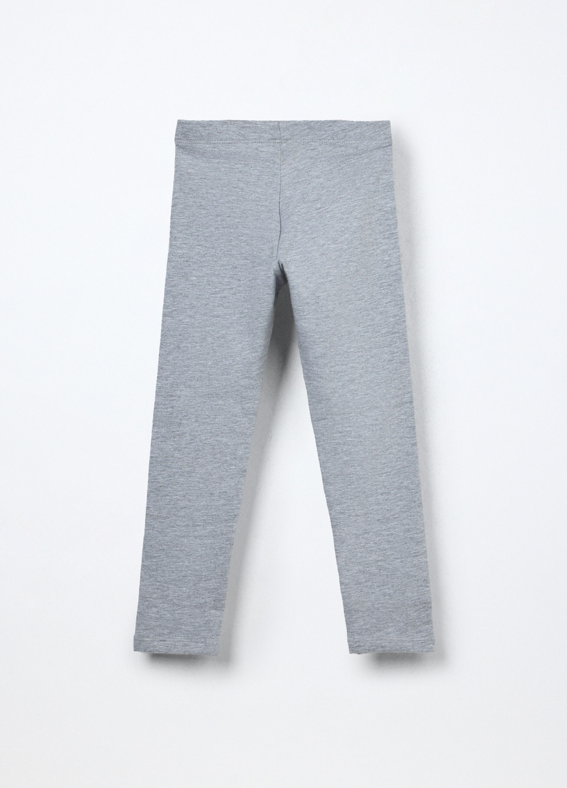 Leggings in french terry di cotone stretch bambina_1