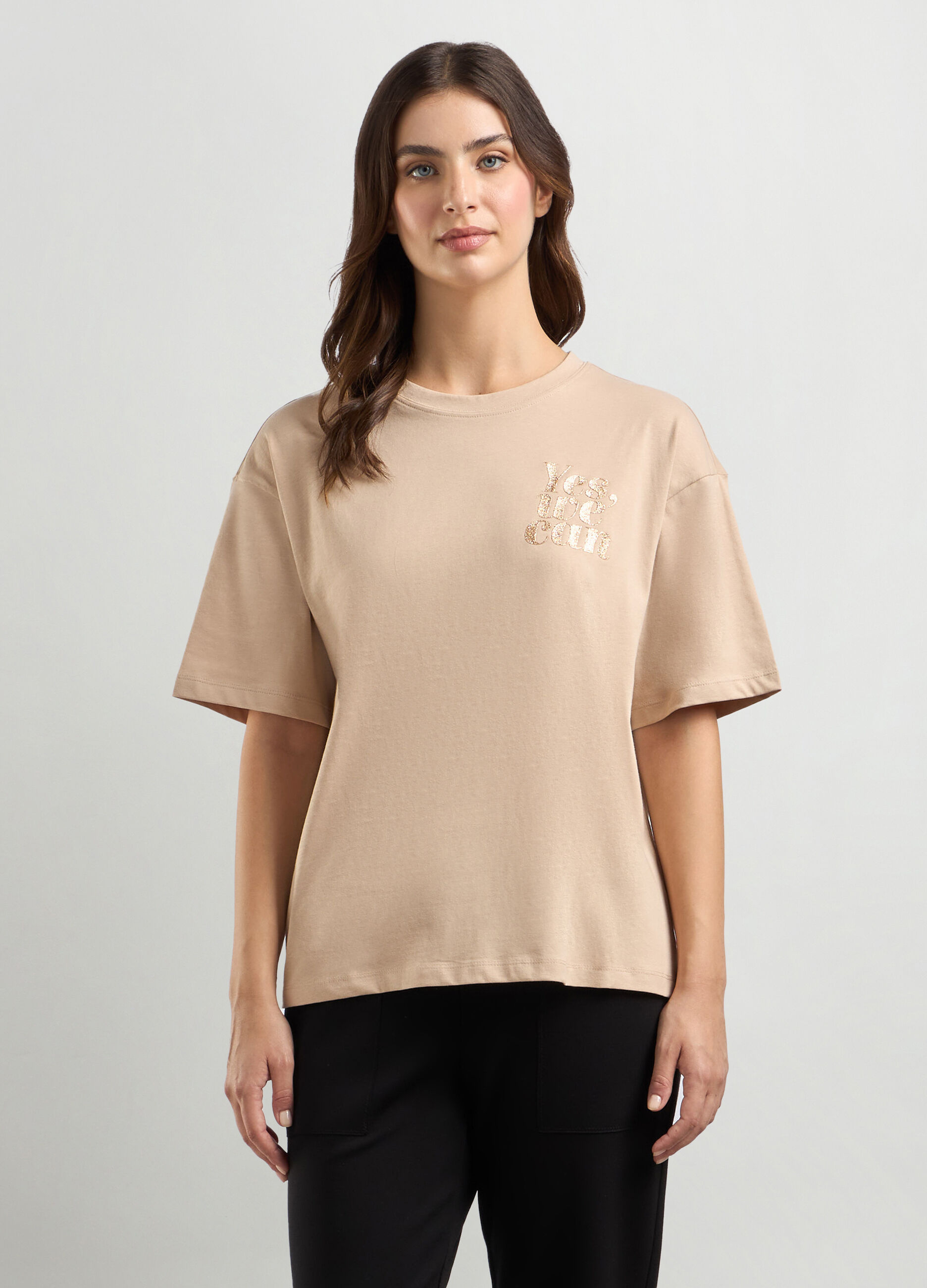 T-shirt in puro cotone donna_0