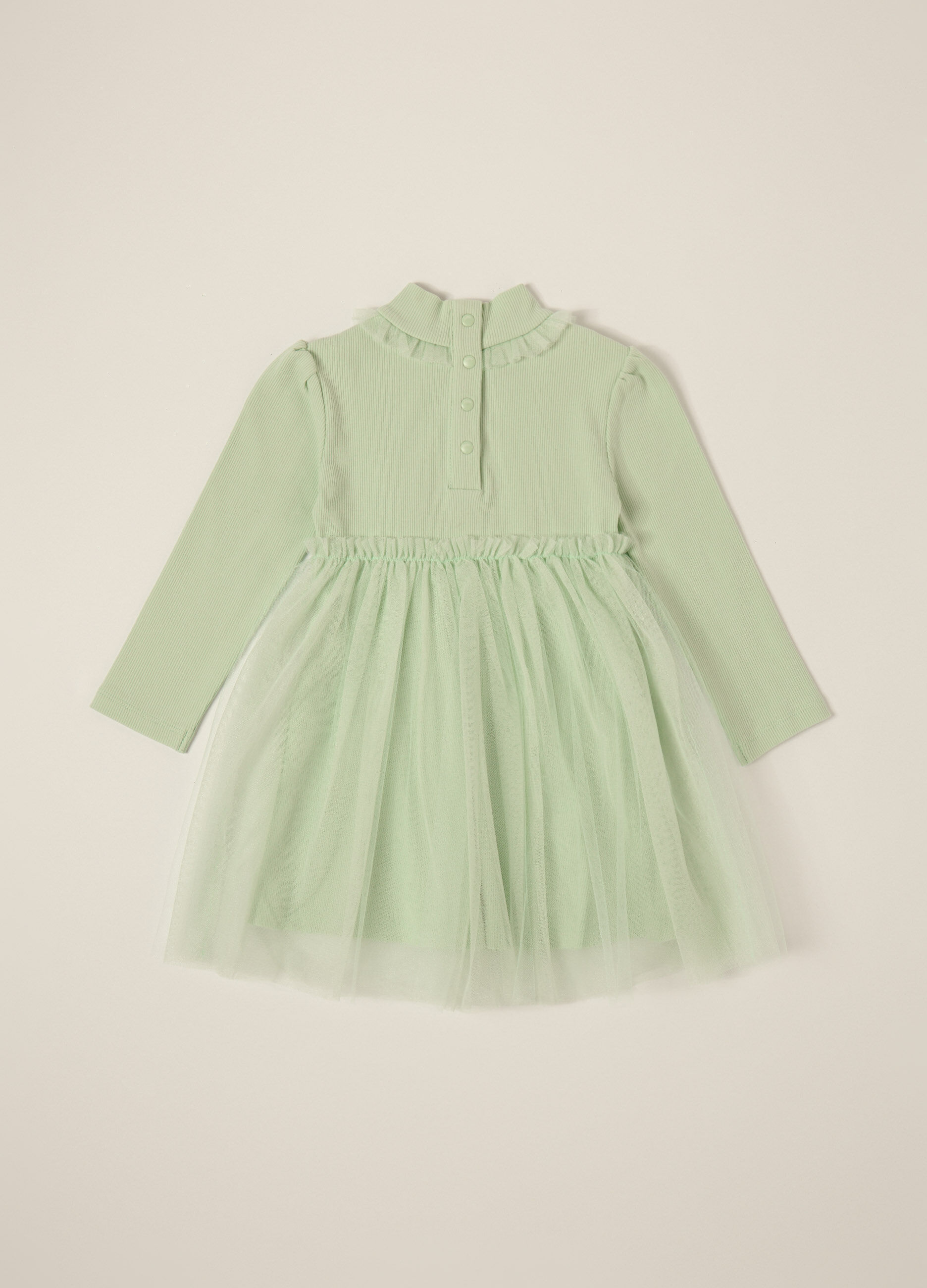 Vestito in costina di cotone stretch IANA neonata_1