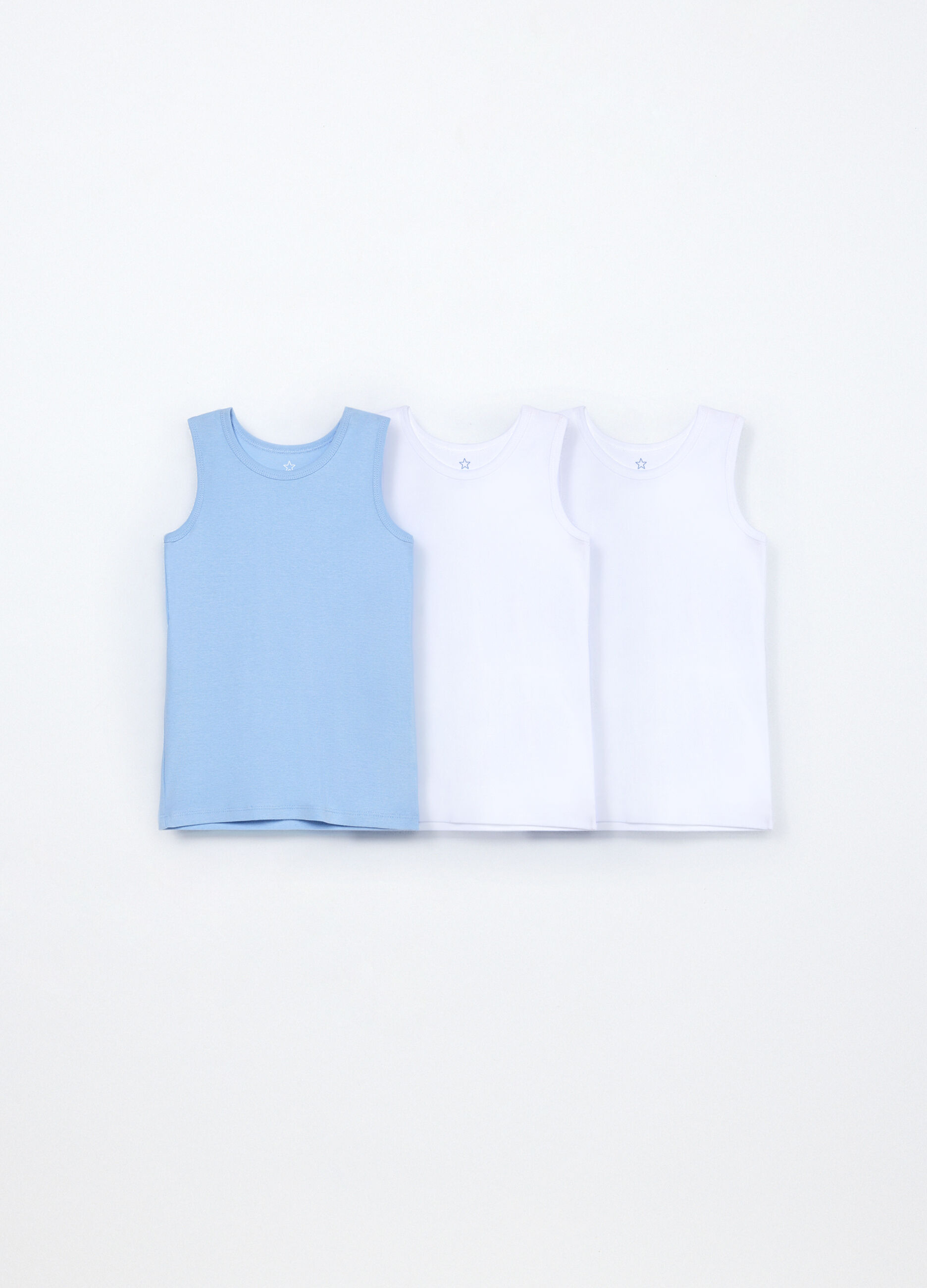 Pack 3 canotte in jersey di puro cotone bambino_0