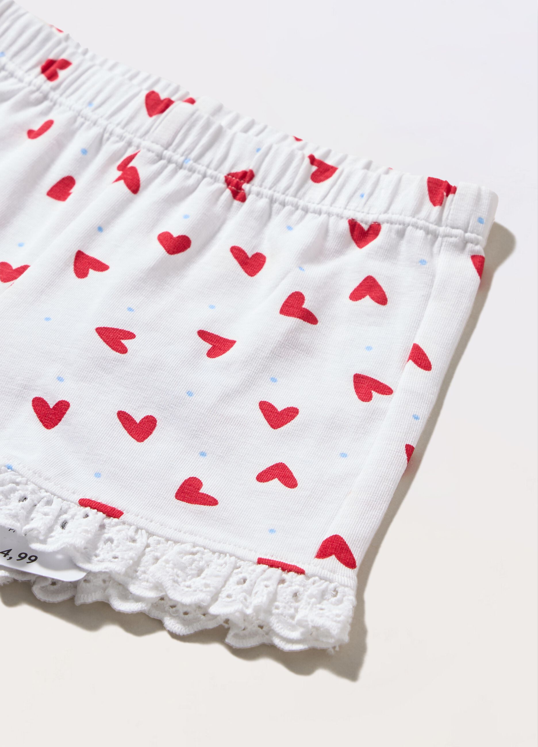 Shorts in jersey di cotone stretch neonata_1