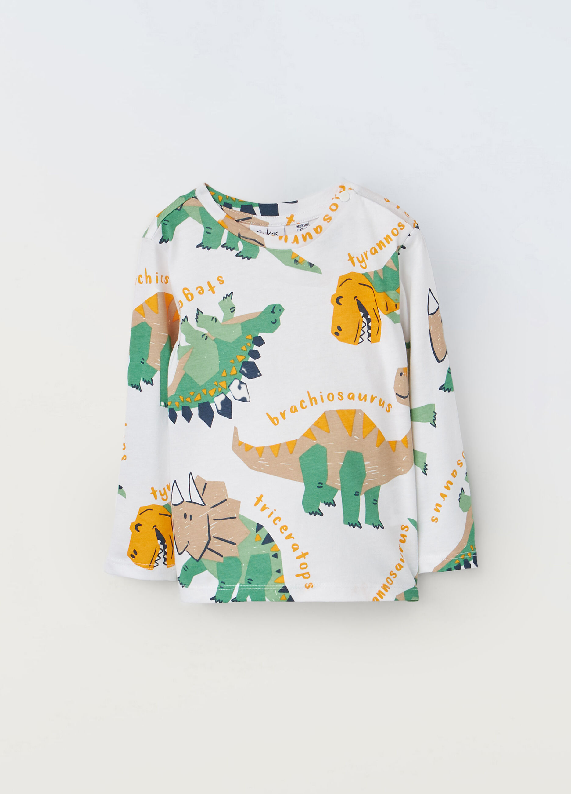 T-shirt a maniche lunghe in pur cotone neonato_0