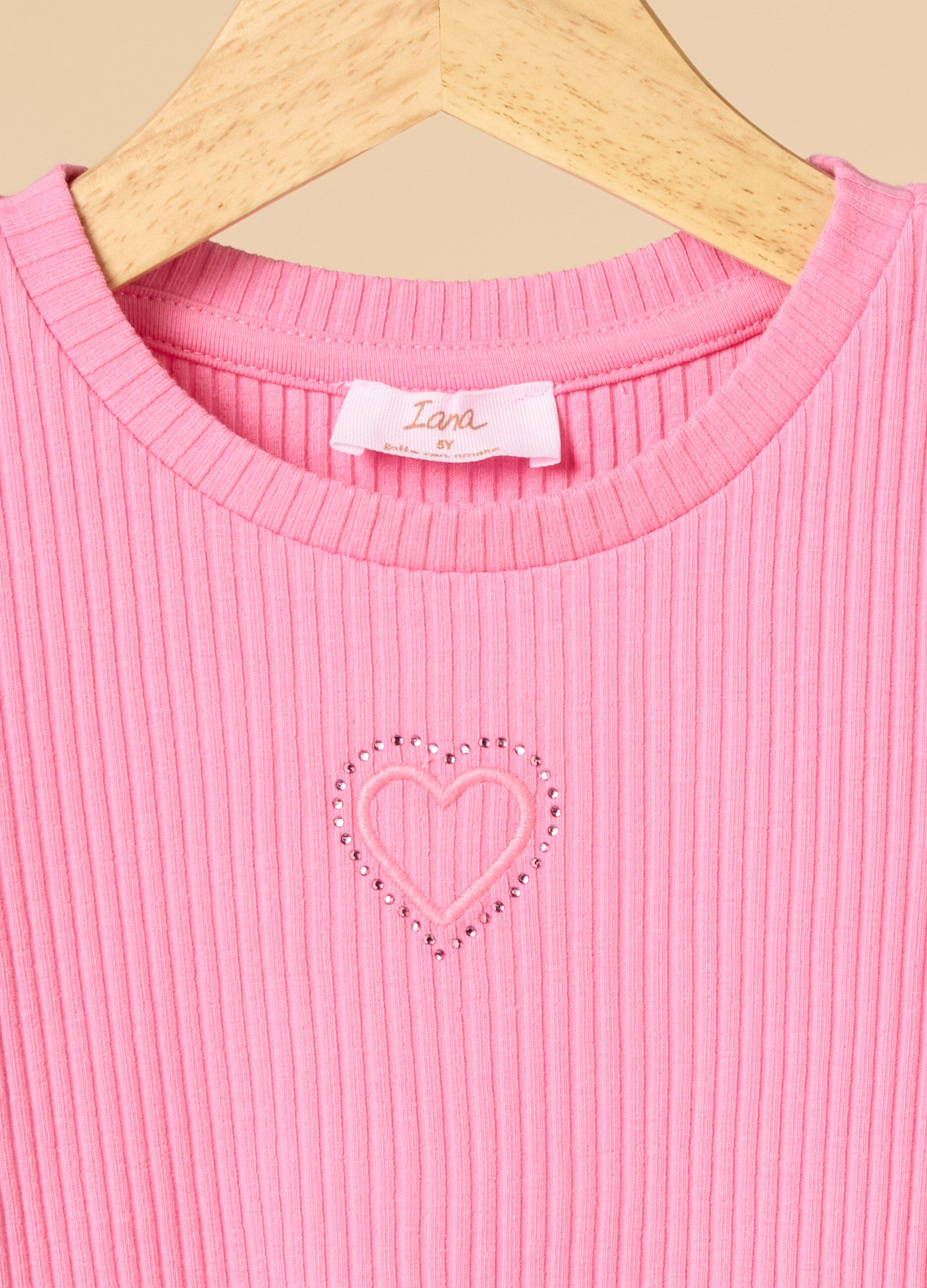 T-shirt in costina a maniche corte IANA bambina_1