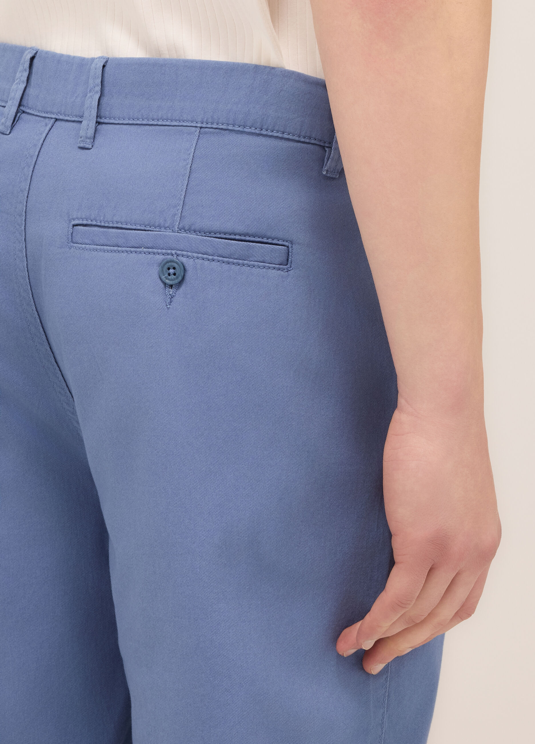 Bermuda in twill di cotone uomo