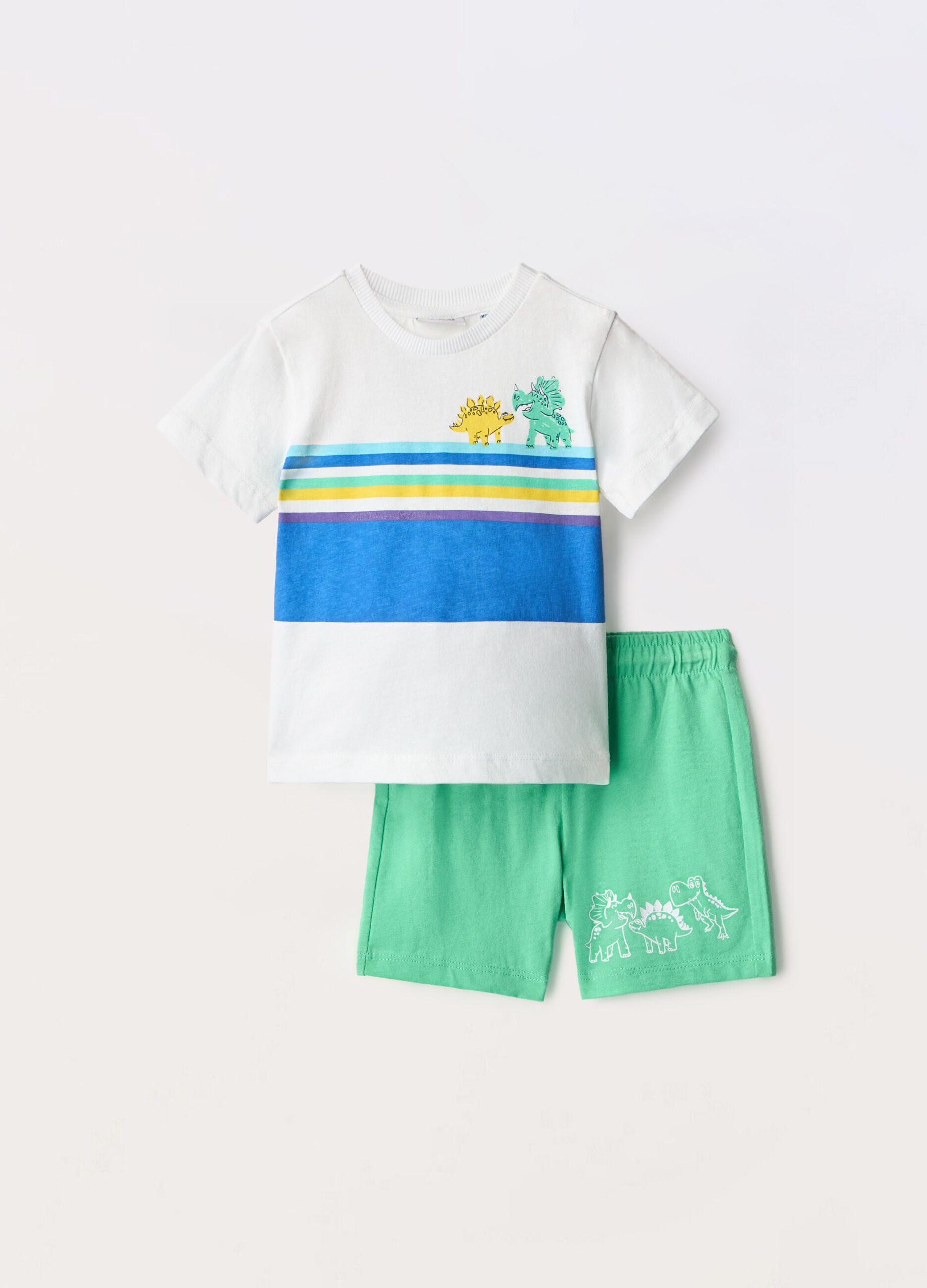 Jogging set in jersey di puro cotone neonato_0