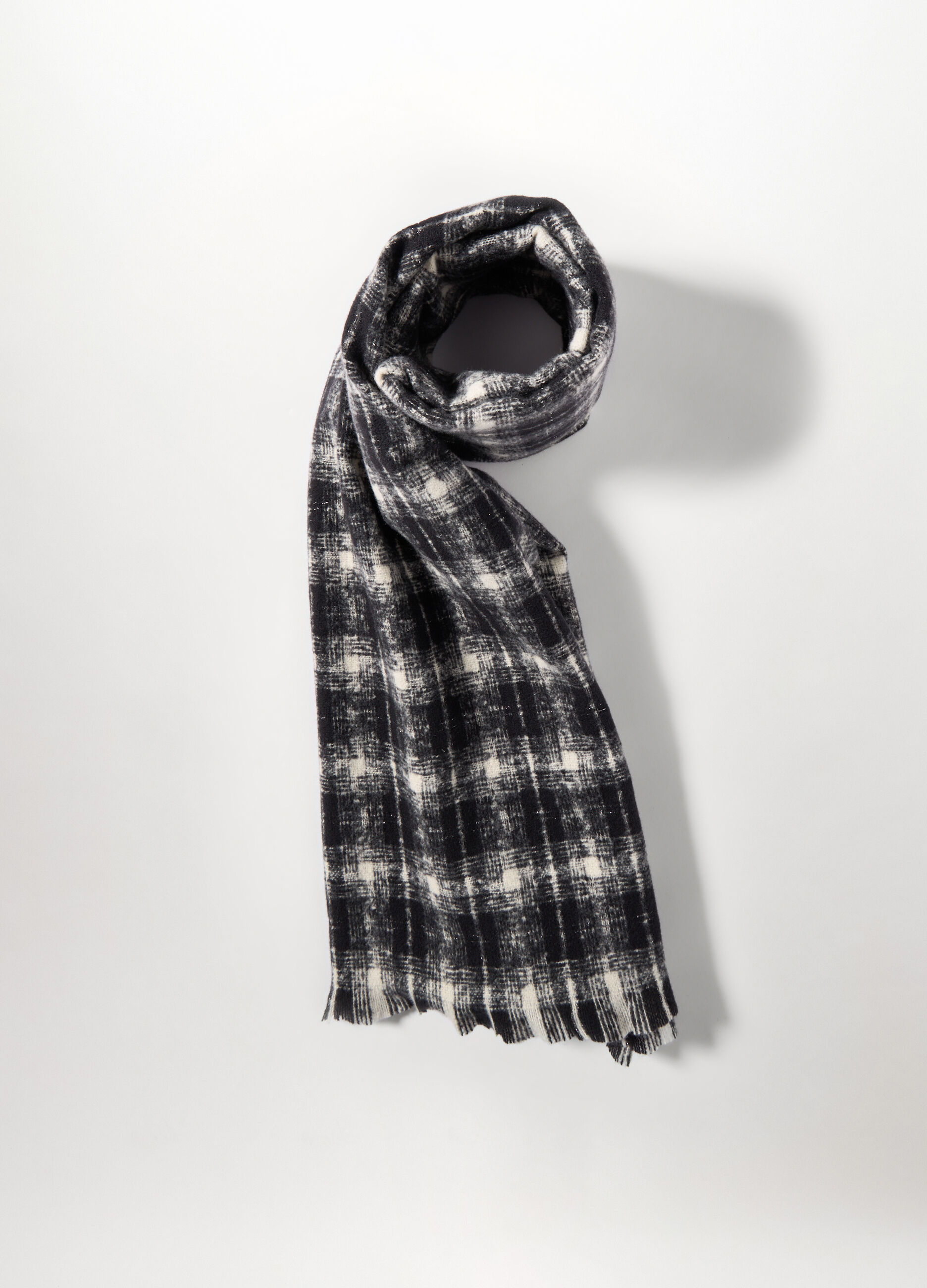 Sciarpa tricot a quadri donna_1