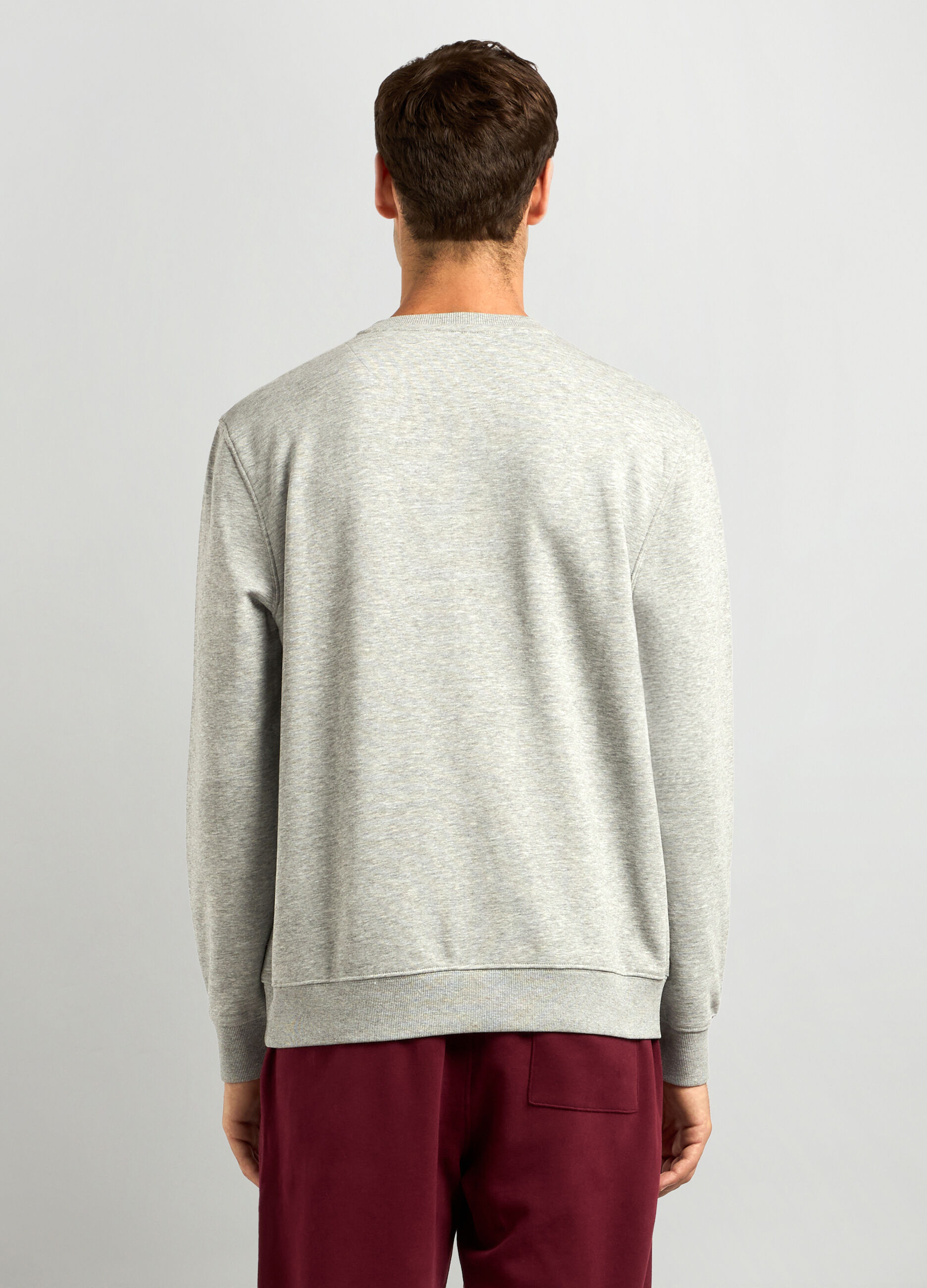 Felpa girocollo in misto cotone uomo_1