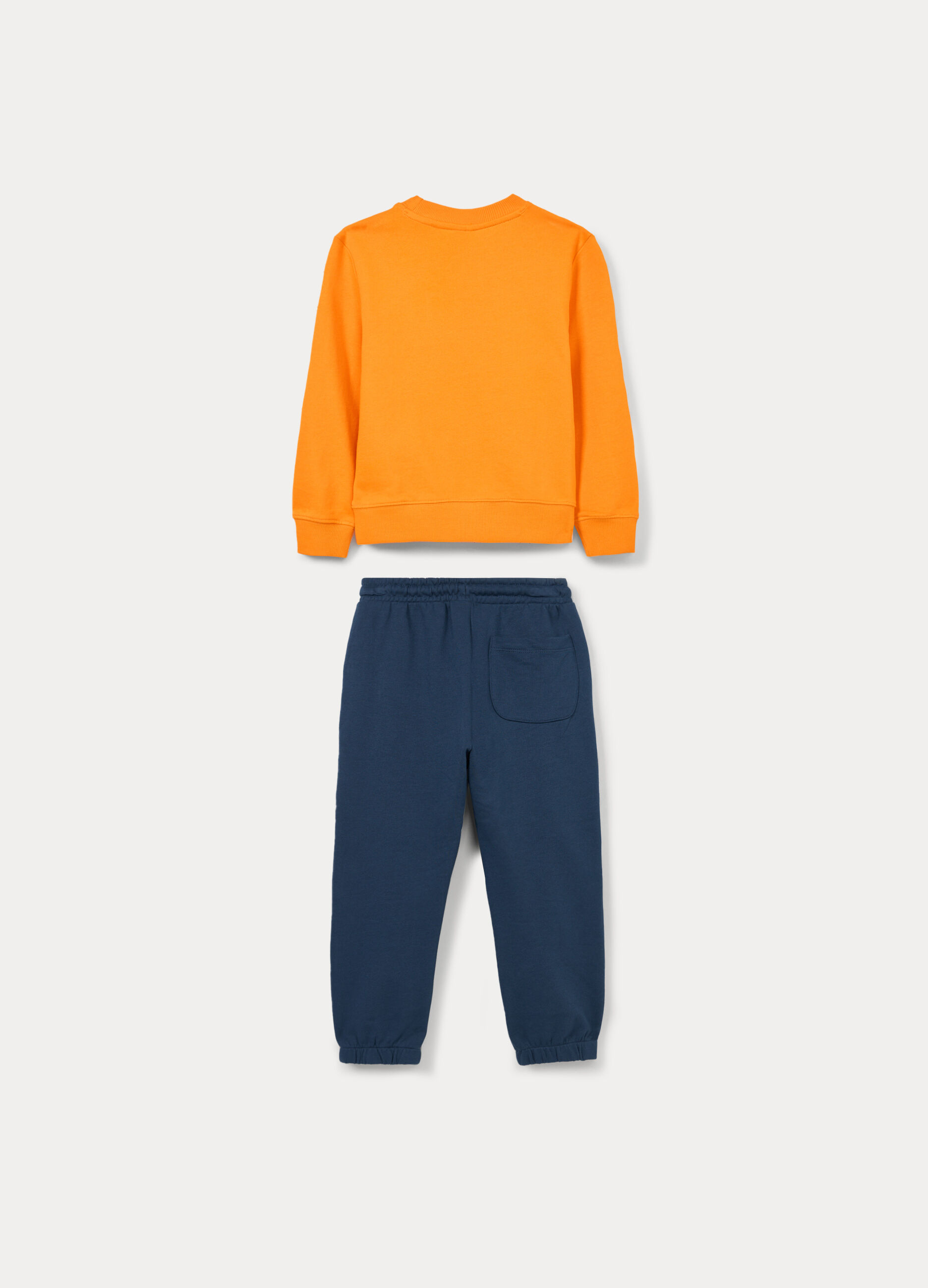Jogging set in french terry di puro cotone bambino_1