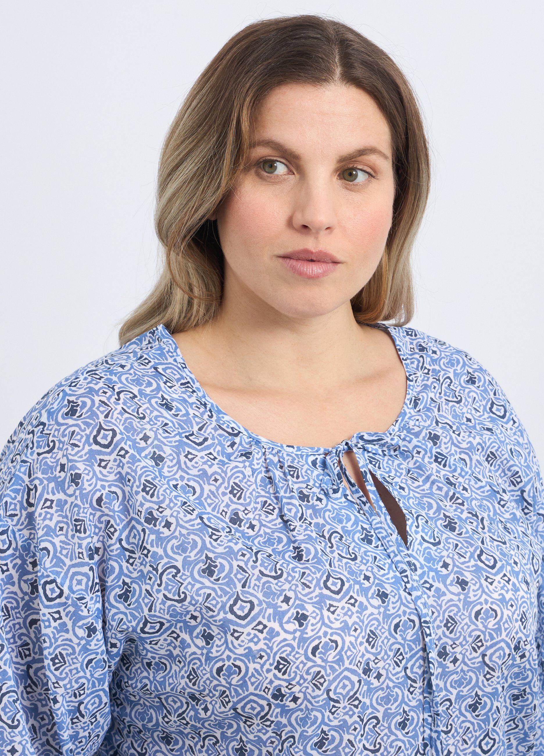 Blusa in puro cotone donna curvy_2