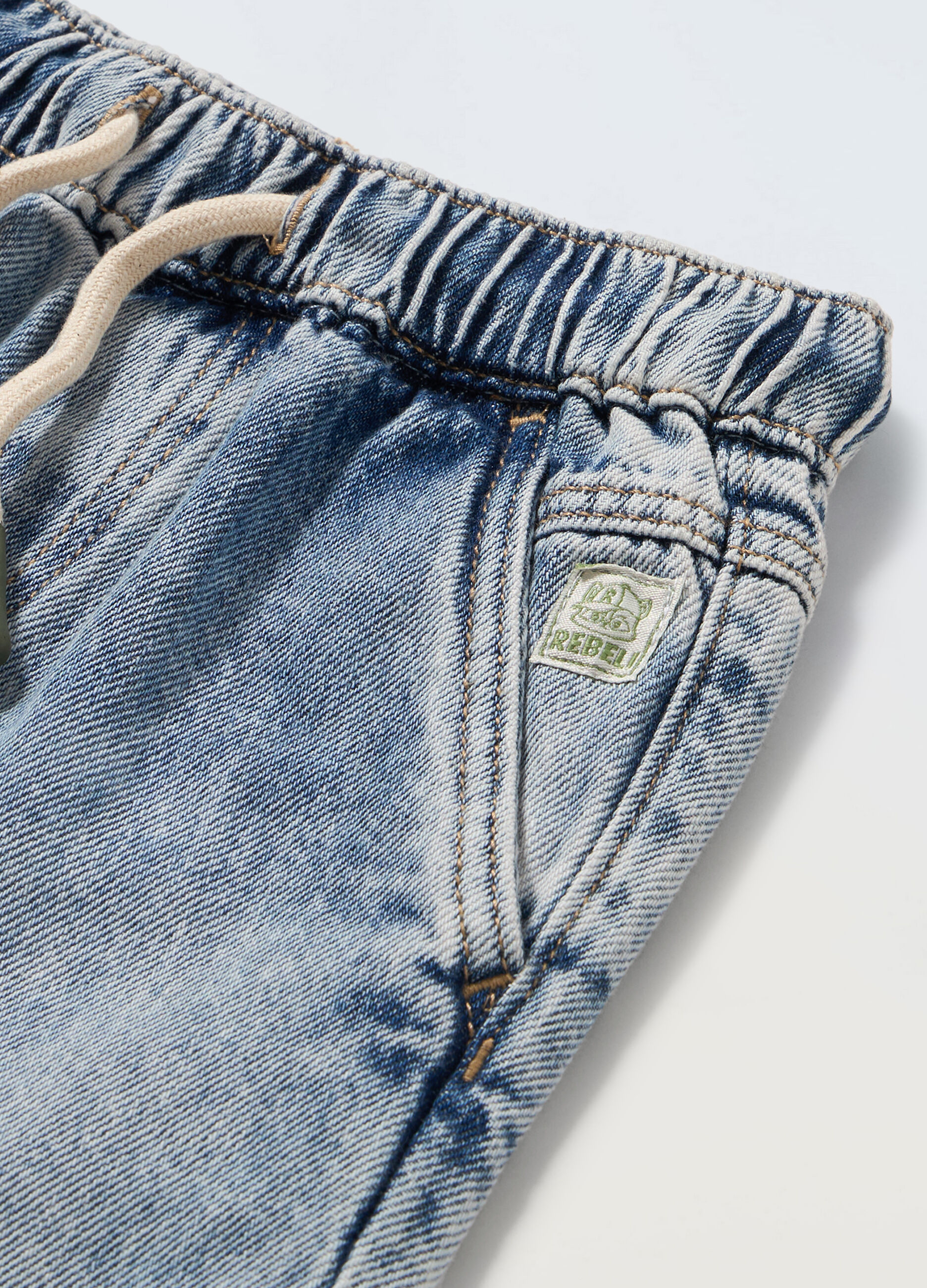 Joggers in denim neonato_1