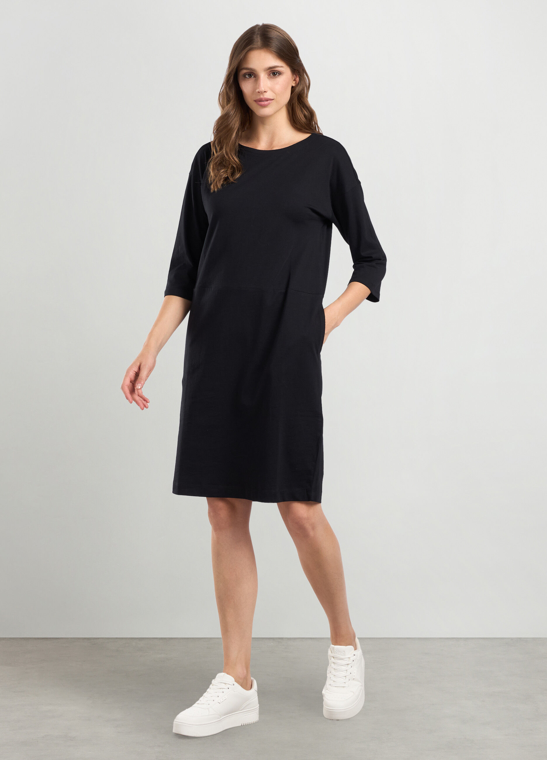 Abito corto in jersey di puro cotone donna_0