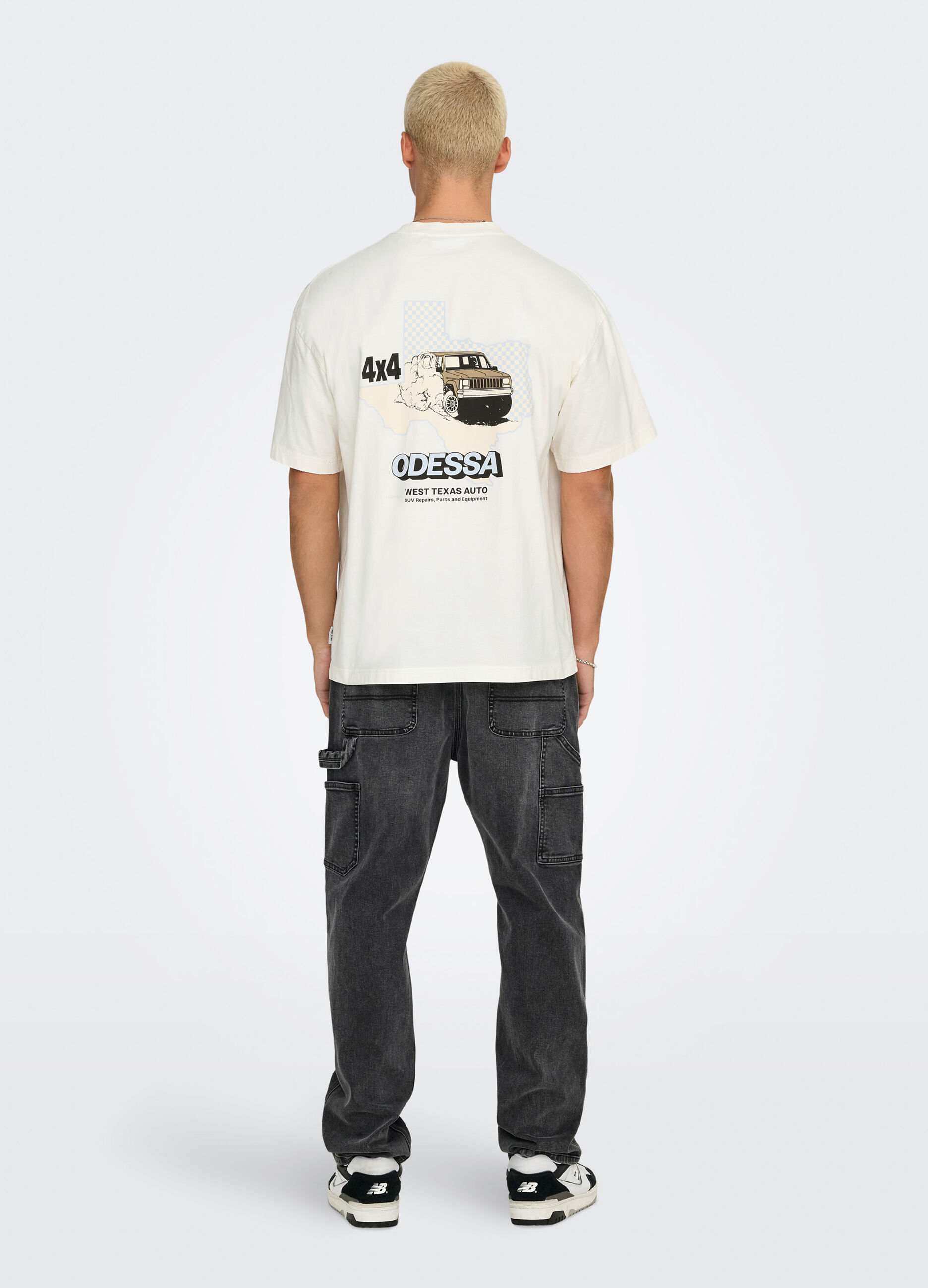 T-shirt oversize con stampa uomo_1