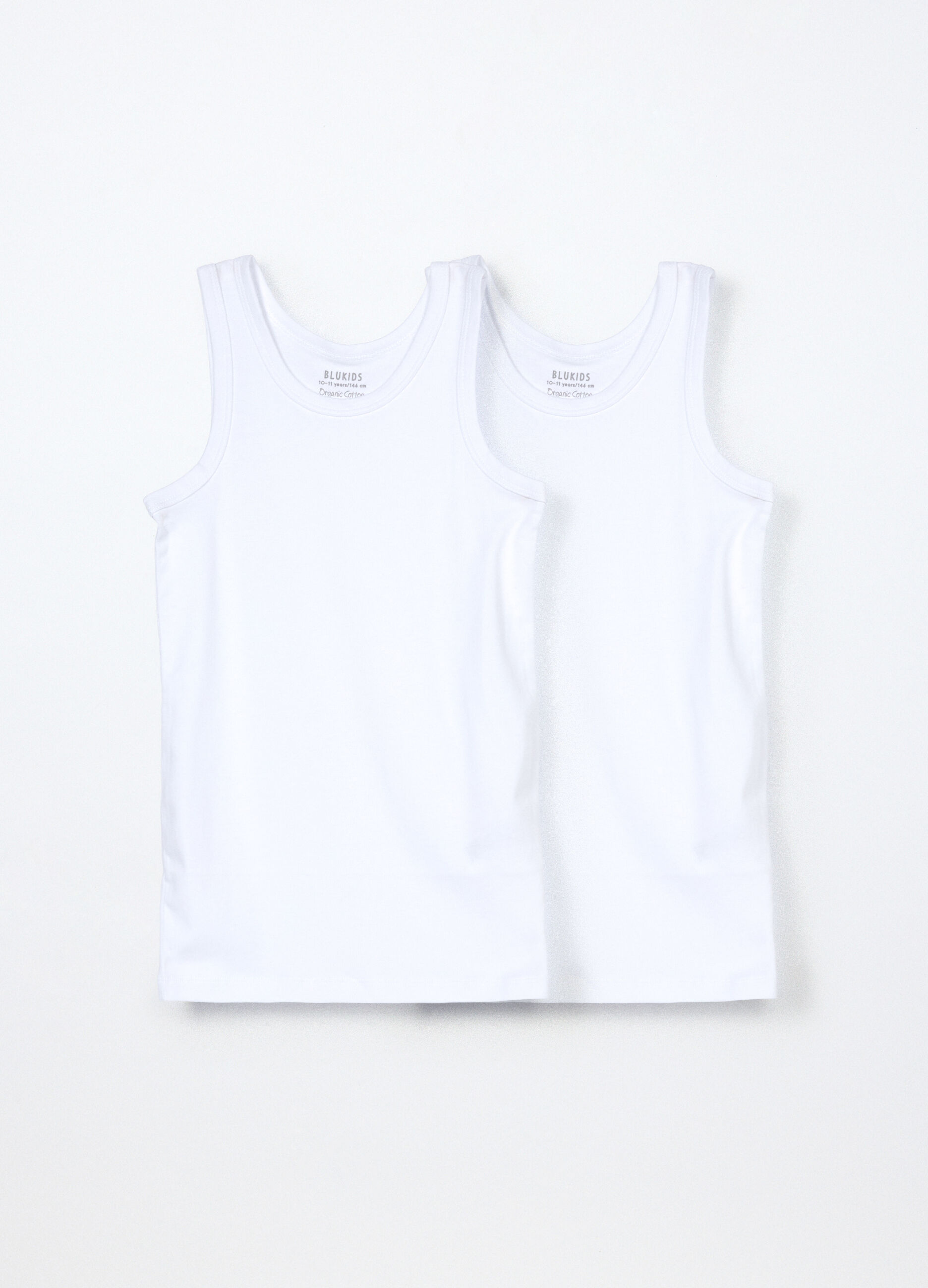 Pack 2 canotte in costina di puro cotone ragazzo_0