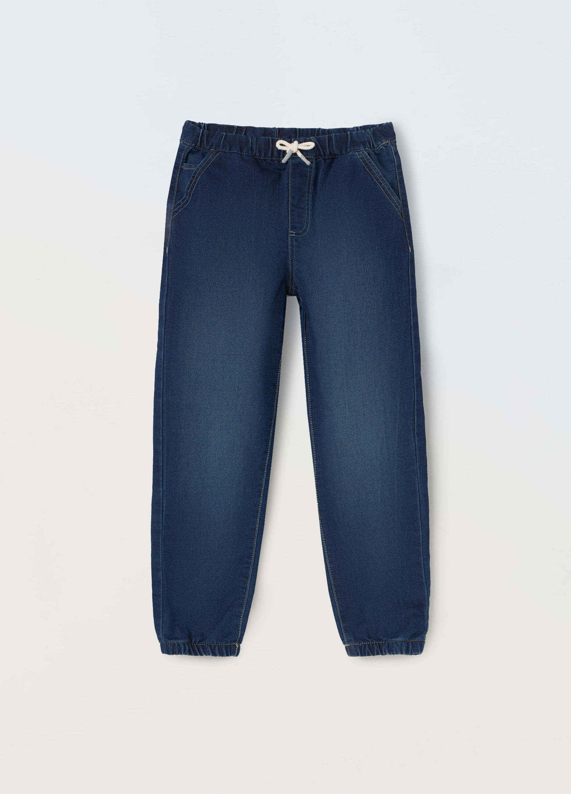 Jogger in french terry di misto cotone ragazzo_0
