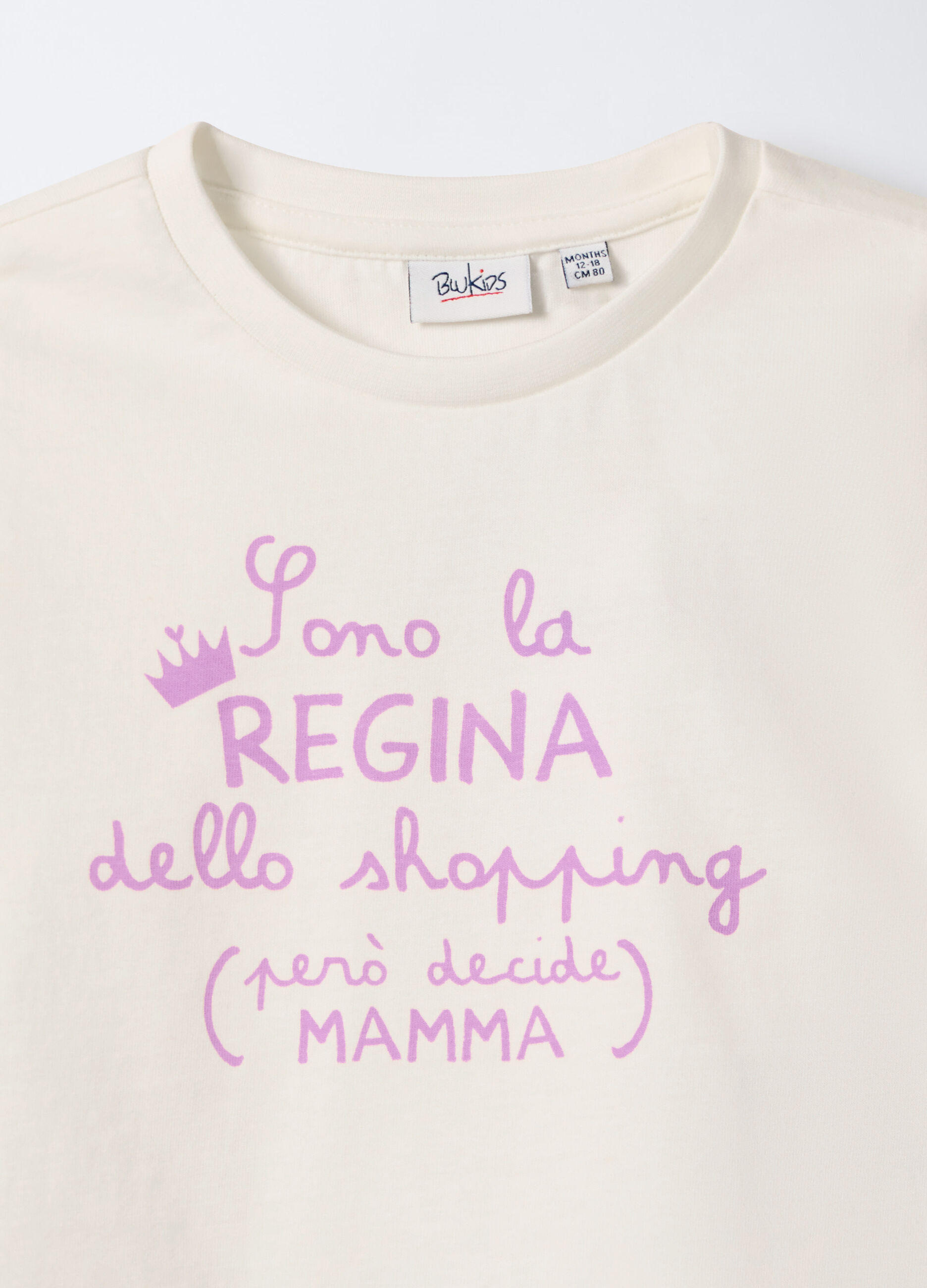 T-shirt girocollo in puro cotone bimba_2