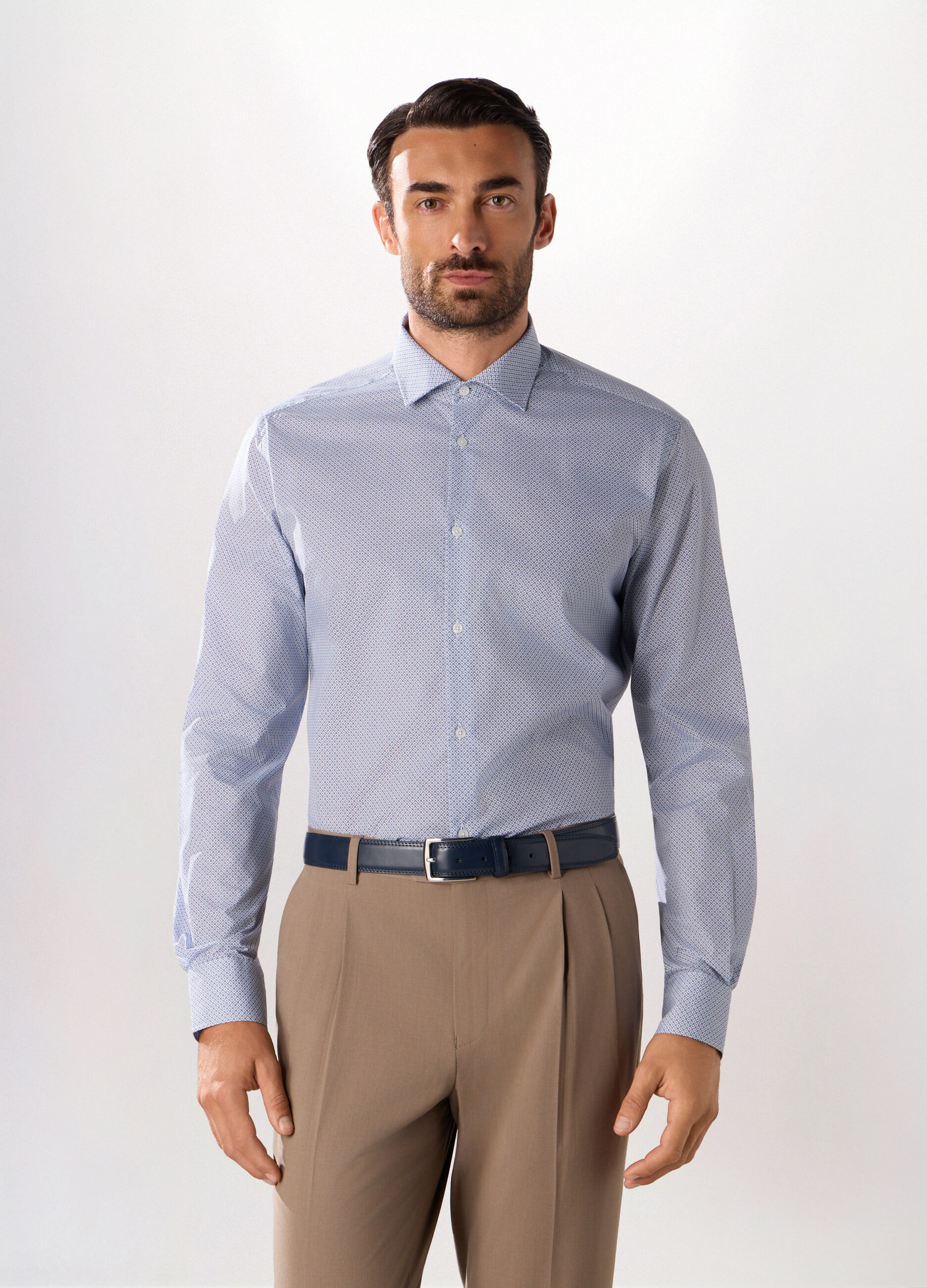 Camicia regular fit con stampa uomo_0