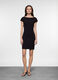 Abito corto fitted in jersey di cotone stretch donna_0
