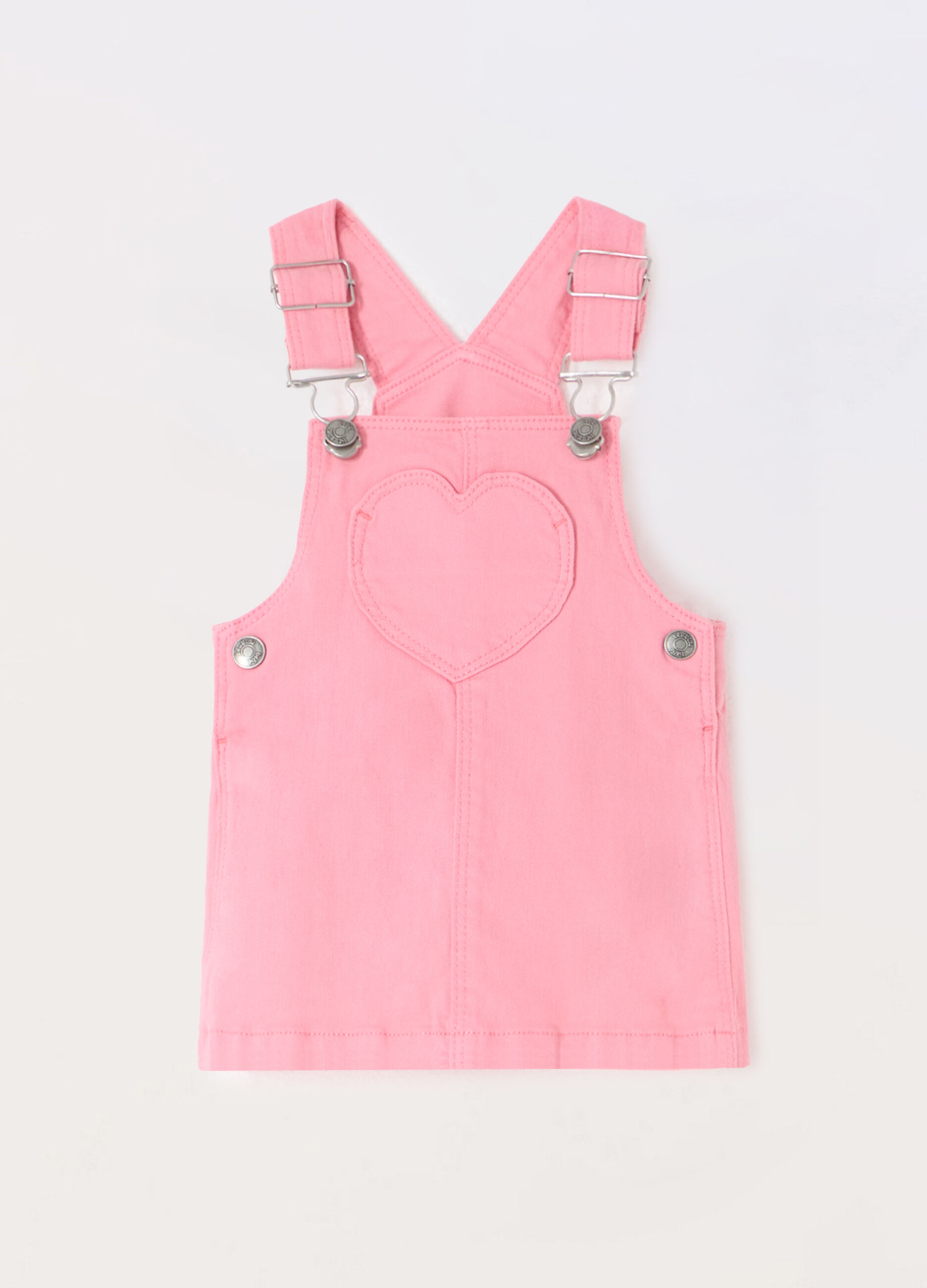 Salopette in denim di cotone stretch neonata_0
