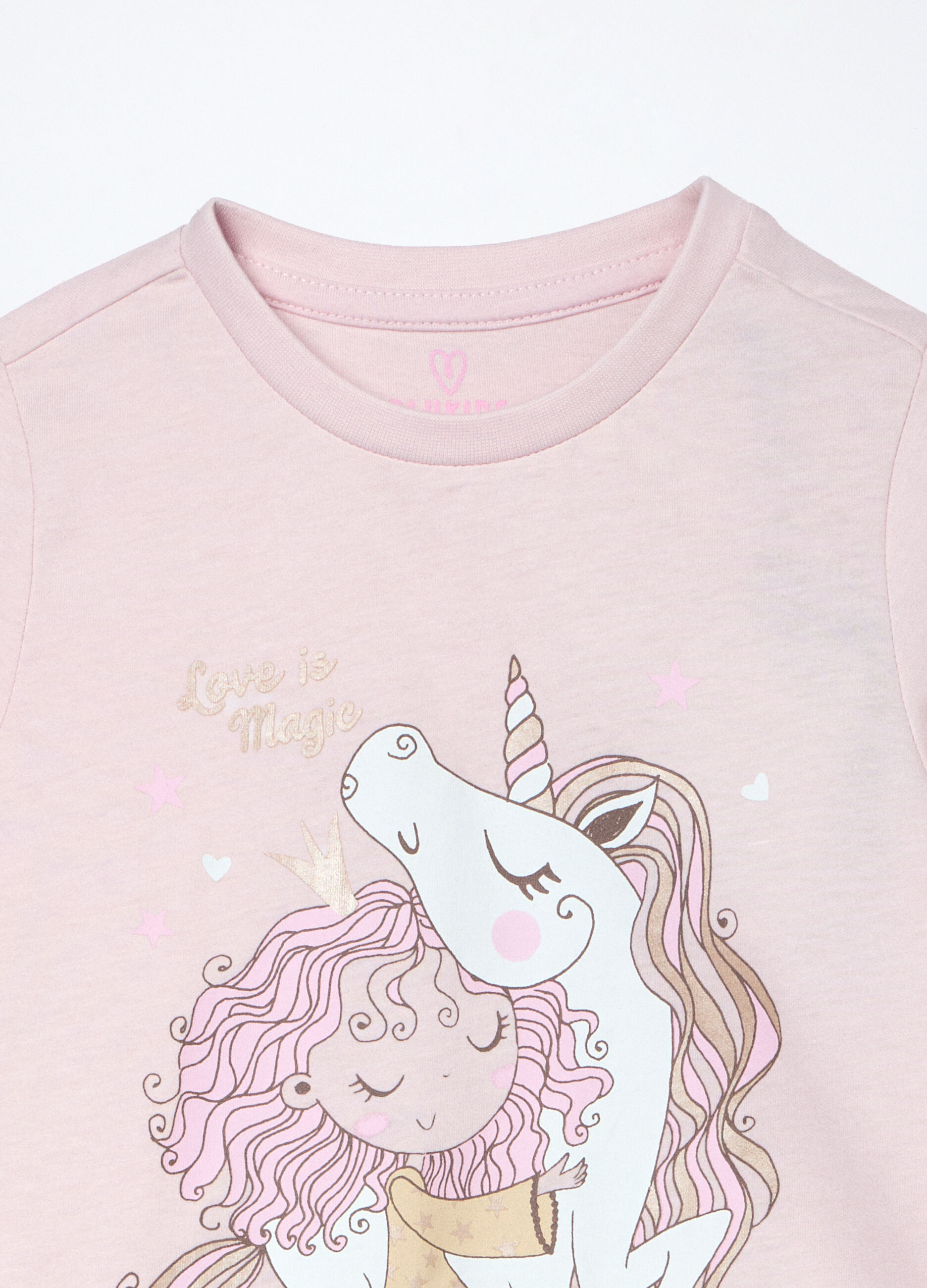 Set pigiama lungo in puro cotone bambina_2