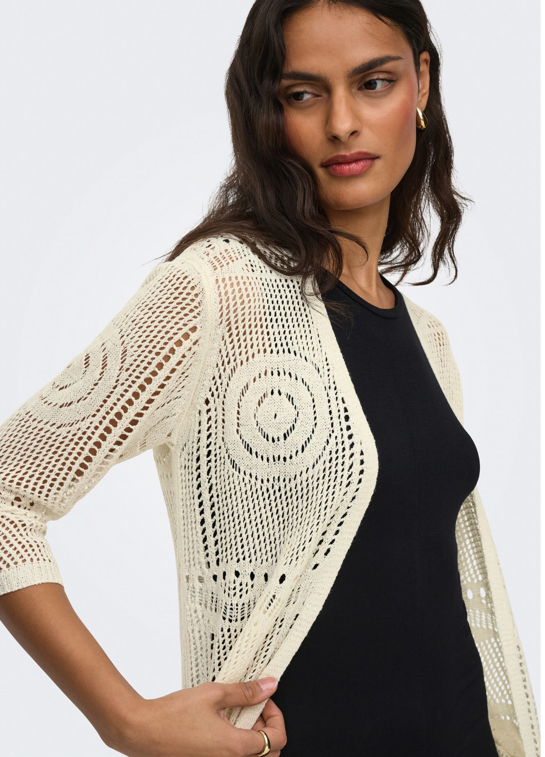 Cardigan in maglia con scollo a V