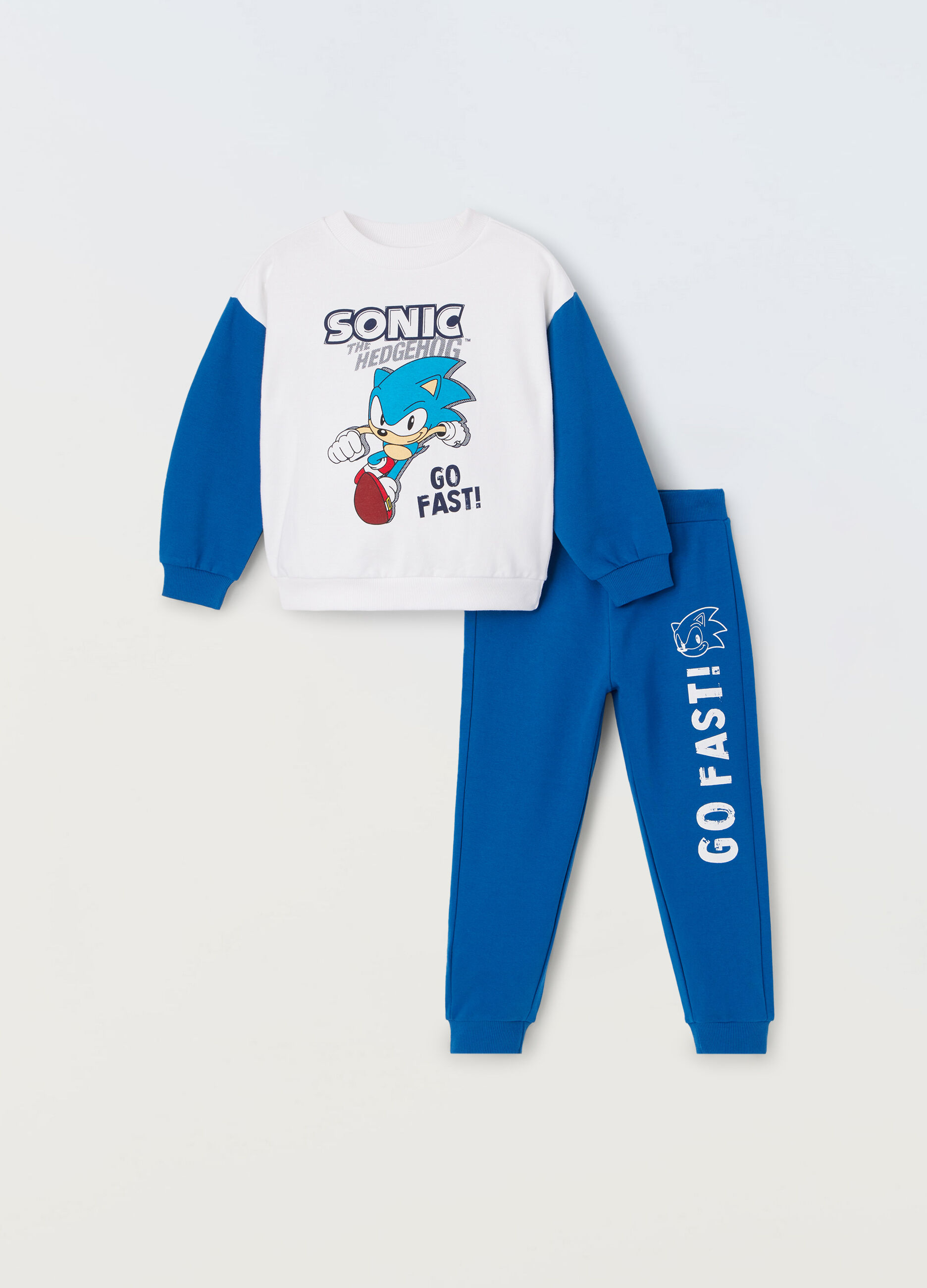 Jogging set in french terry di puro cotone bambino_0