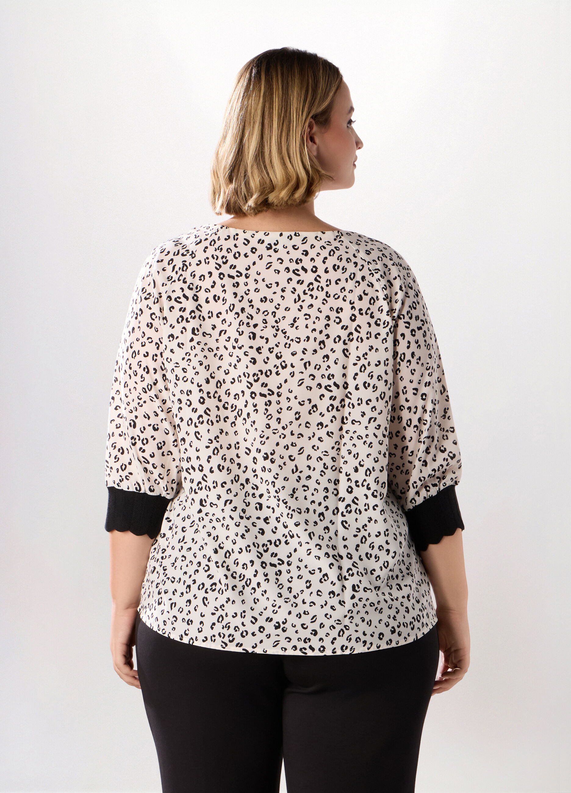 Blusa con maniche a 3/4 donna curvy_1