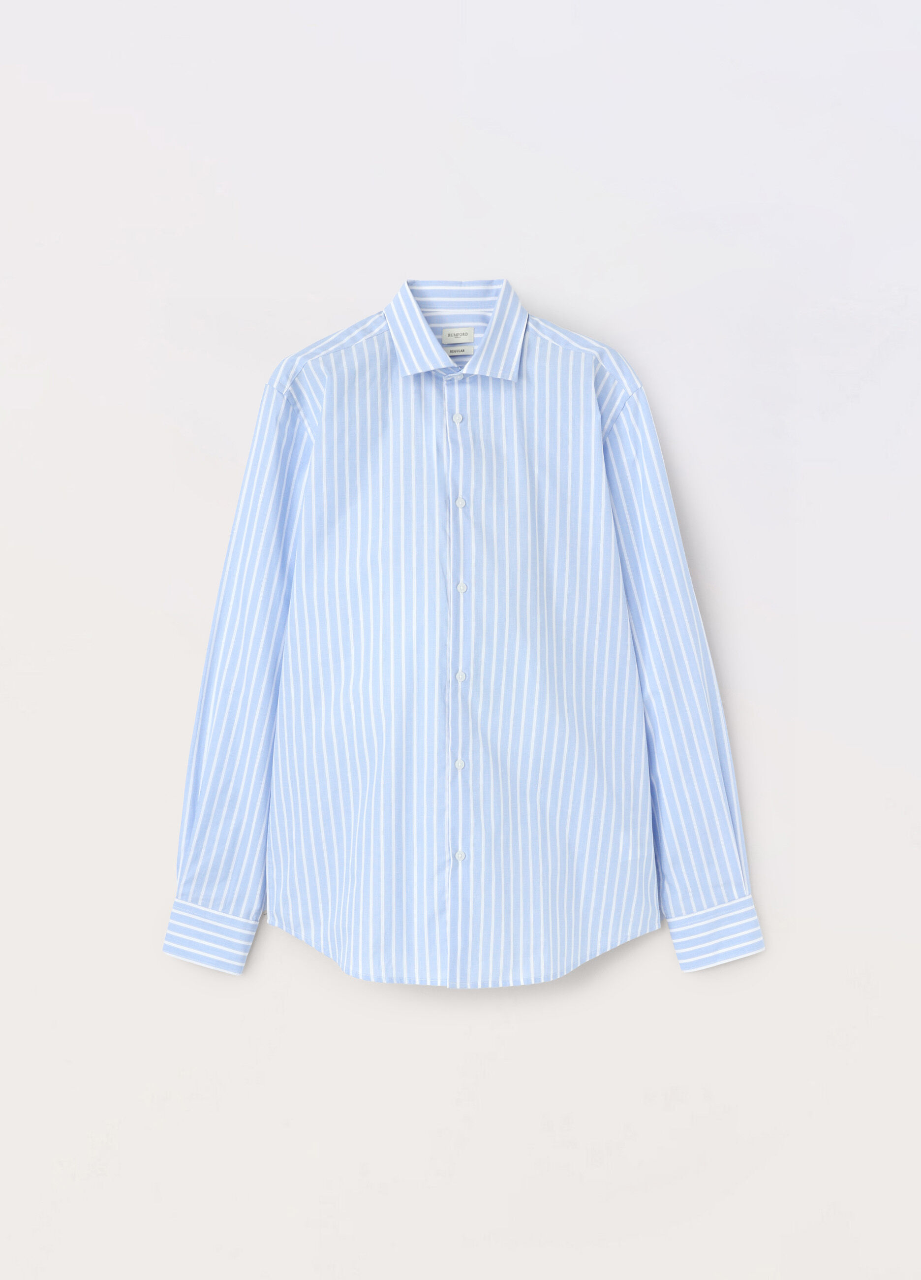 Camicia regular fit in cotone a righe uomo_0