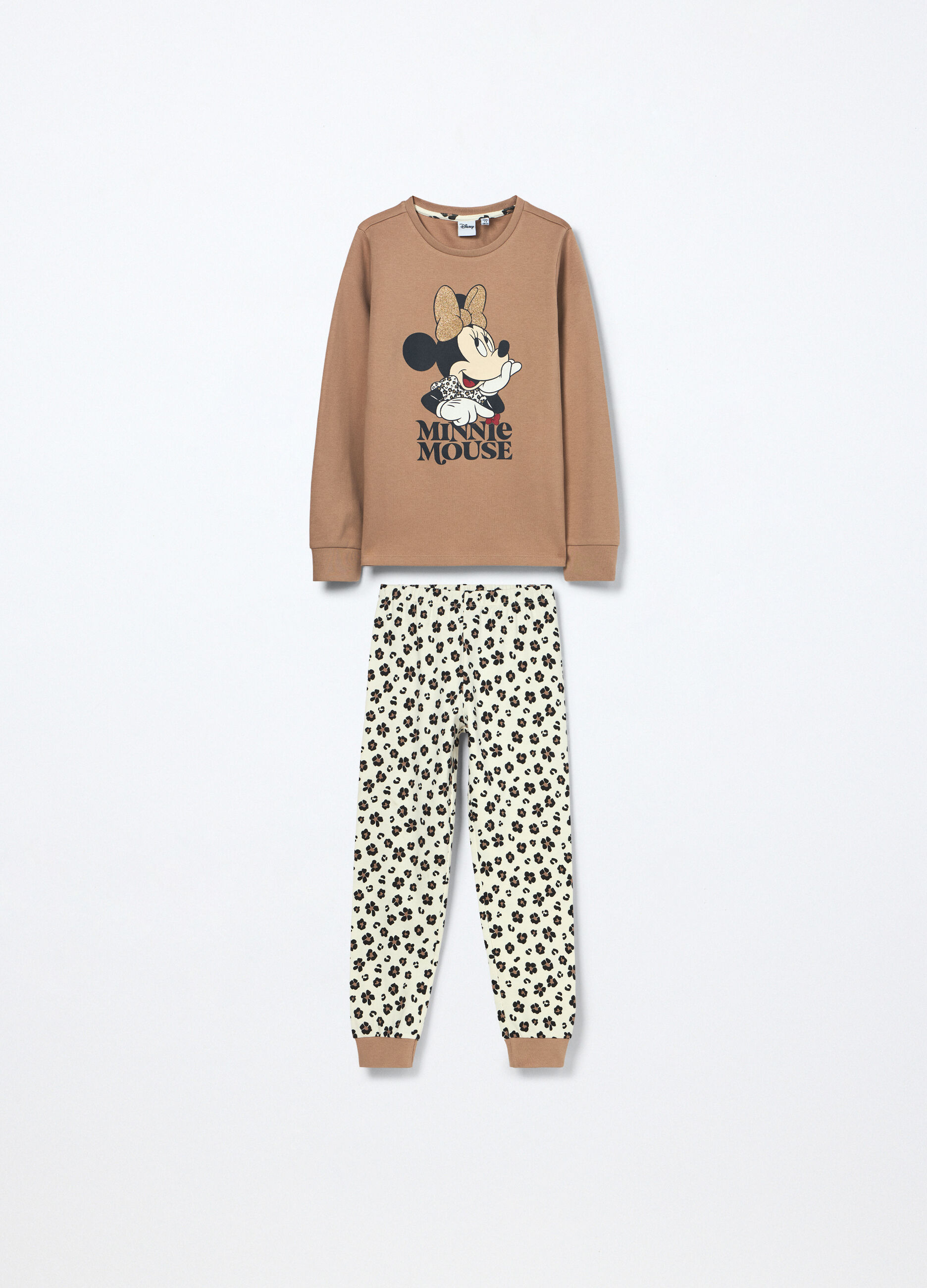 Set pigiama Minnie in interlock di puro cotone bambina_0