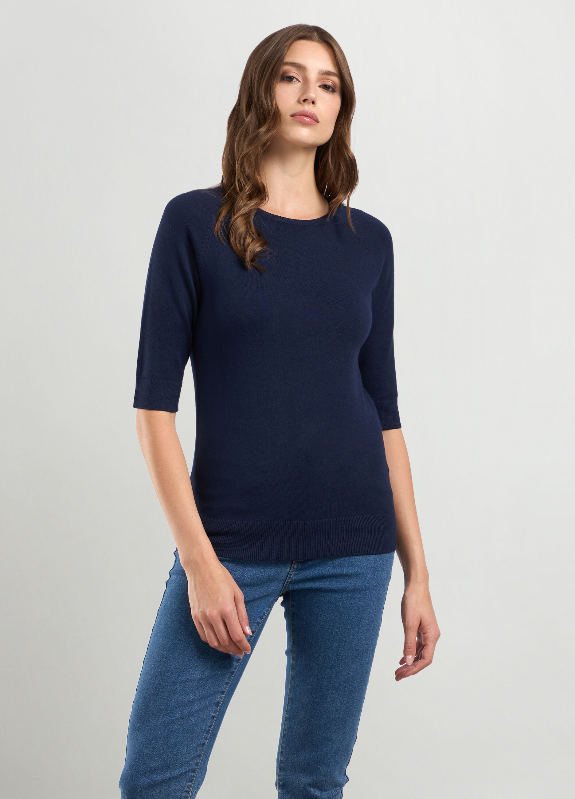 Tricot a maniche corte in misto viscosa donna_0