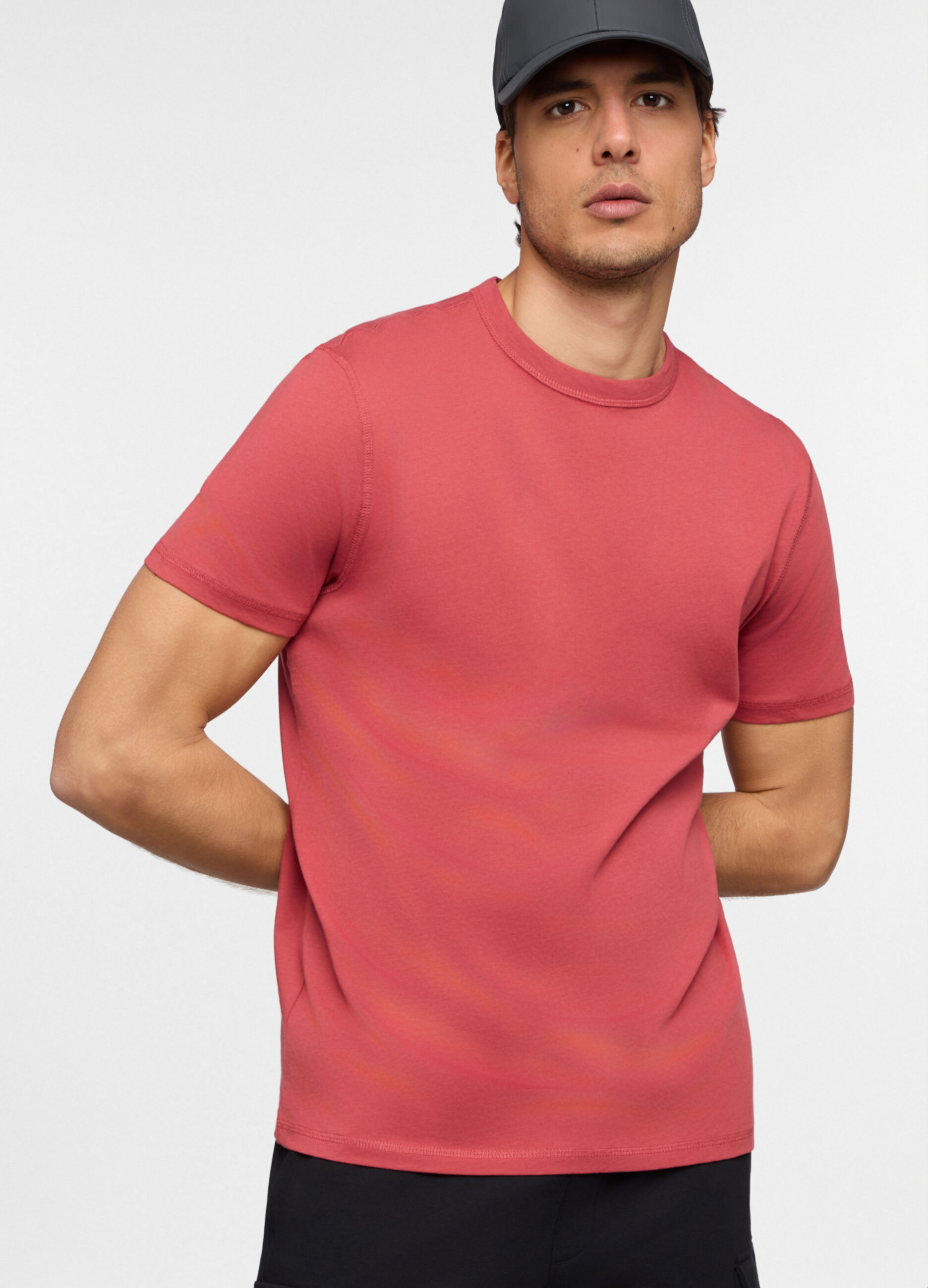 T-shirt girocollo in jersey di cotone uomo_0