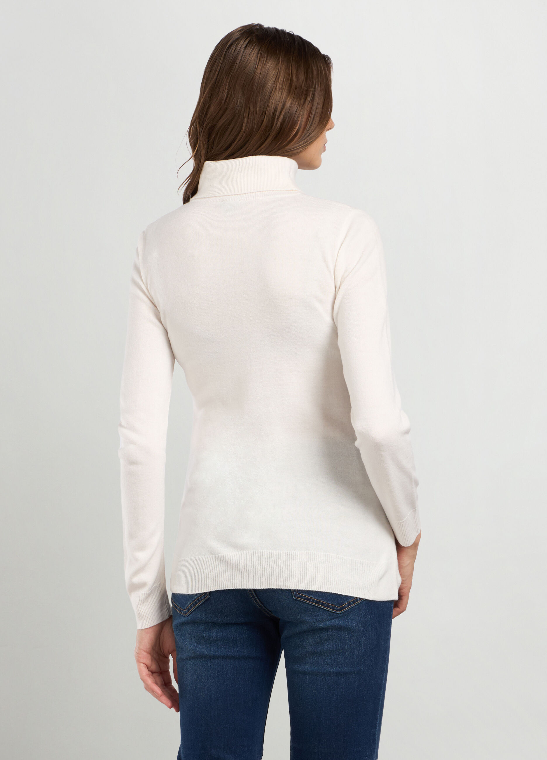Dolcevita con lavorazione tricot donna_1