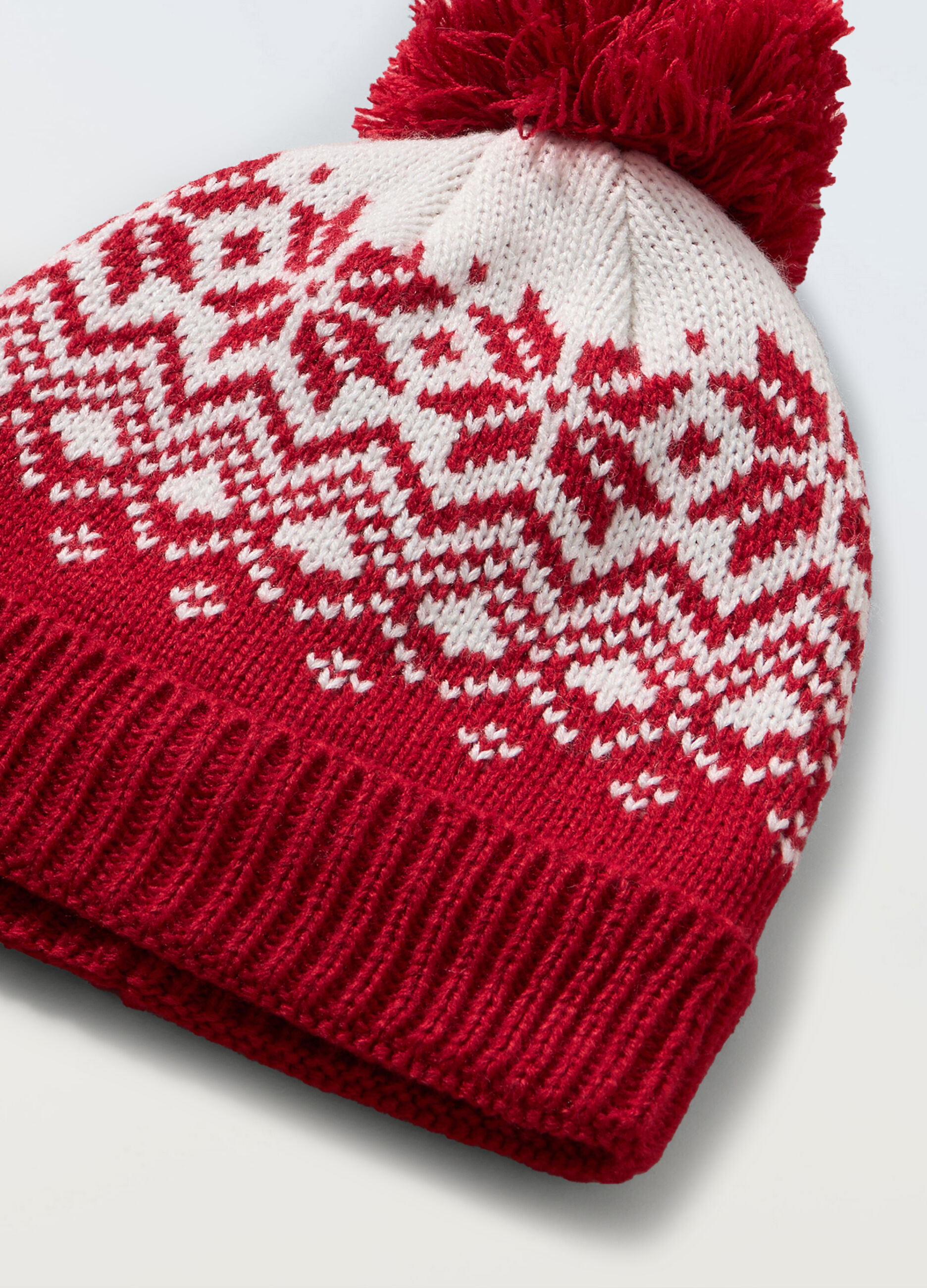 Berretto tricot con lavorazione jacquard _1