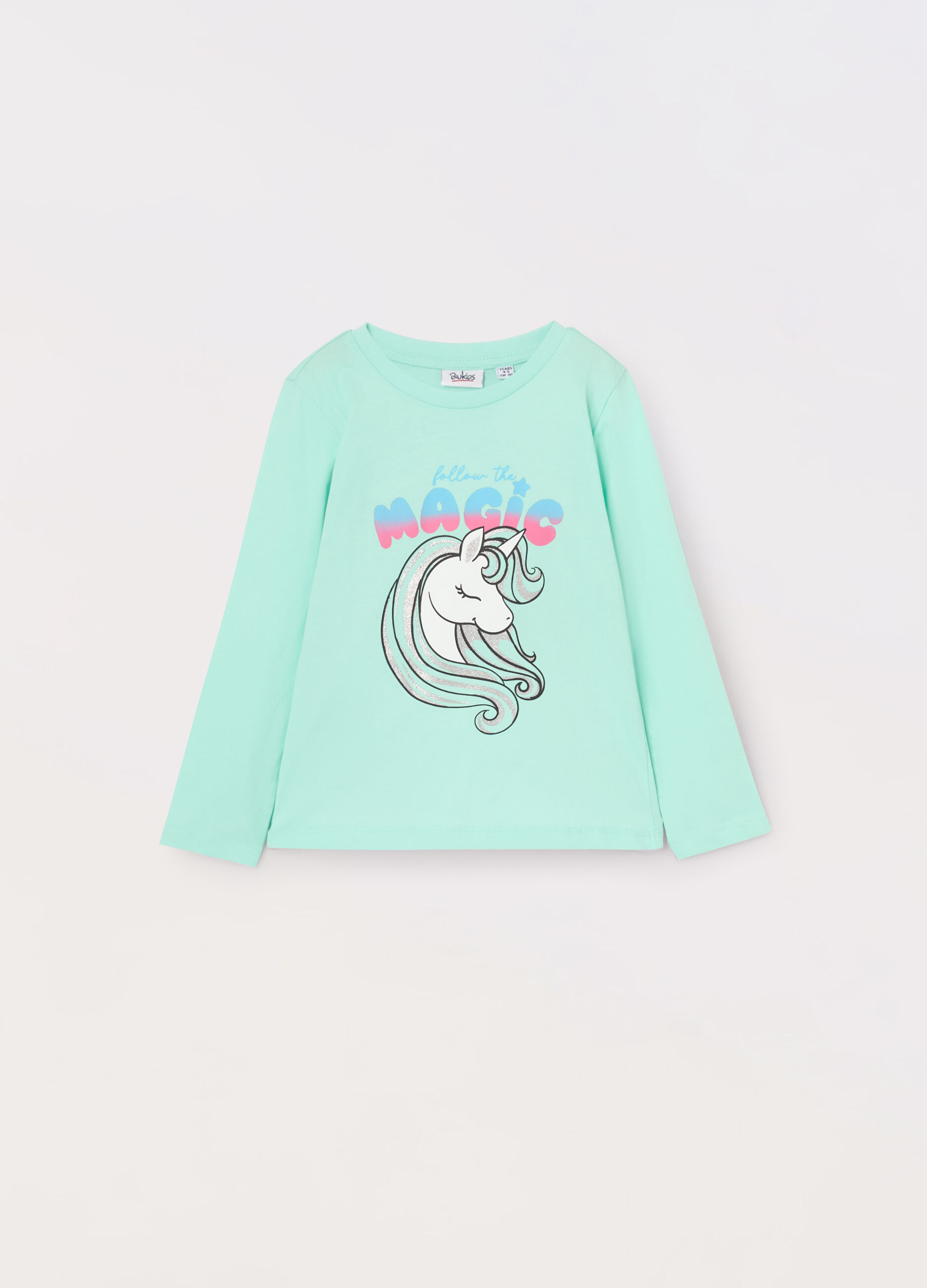 T-shirt in jersey di puro cotone bambina_0