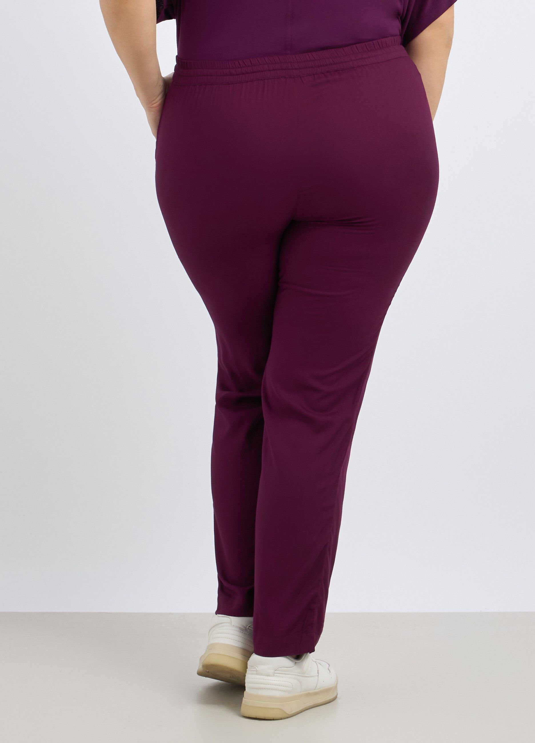 Pantaloni in pura viscosa donna curvy_1