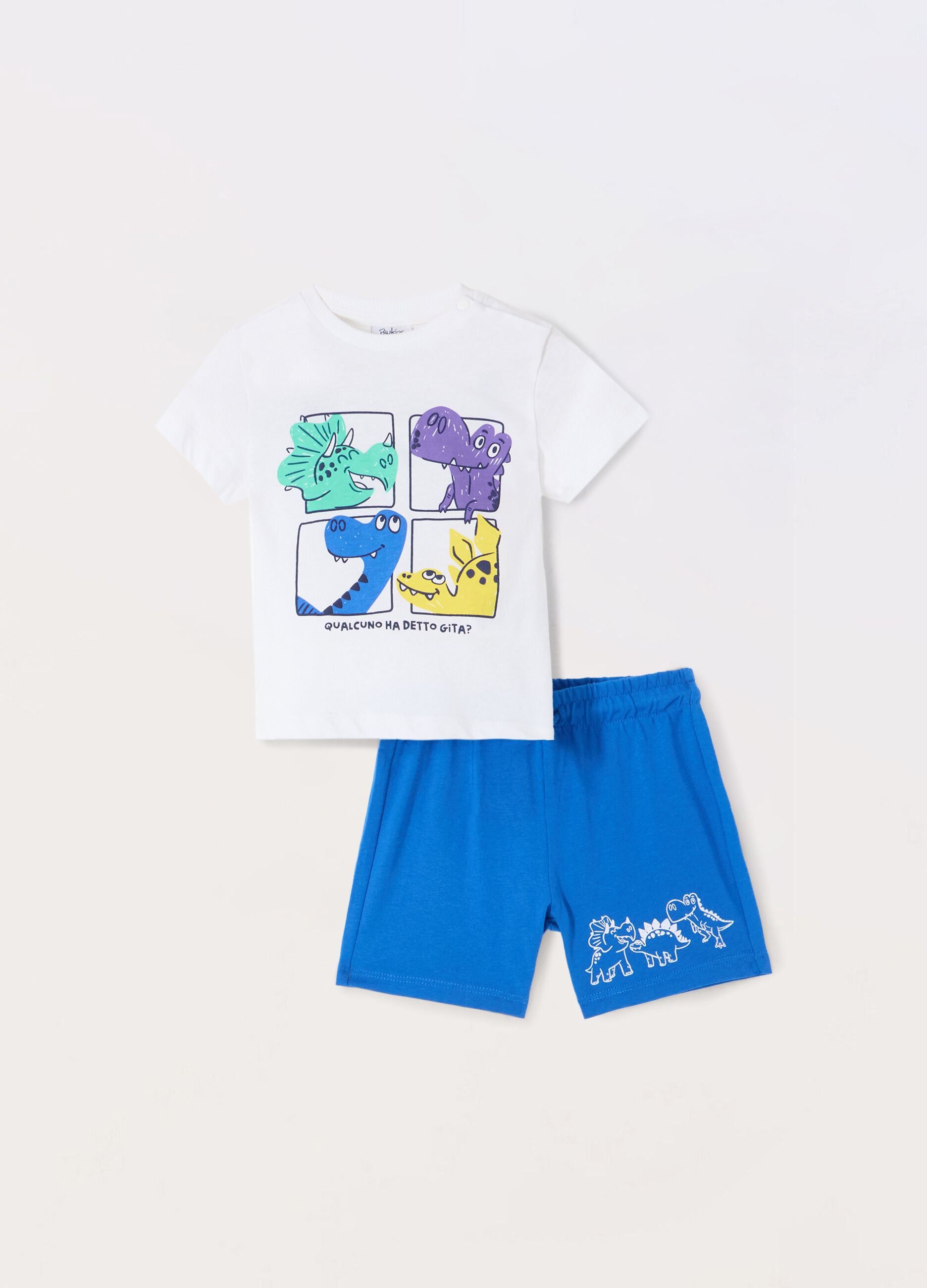 Jogging set in jersey di puro cotone neonato_0